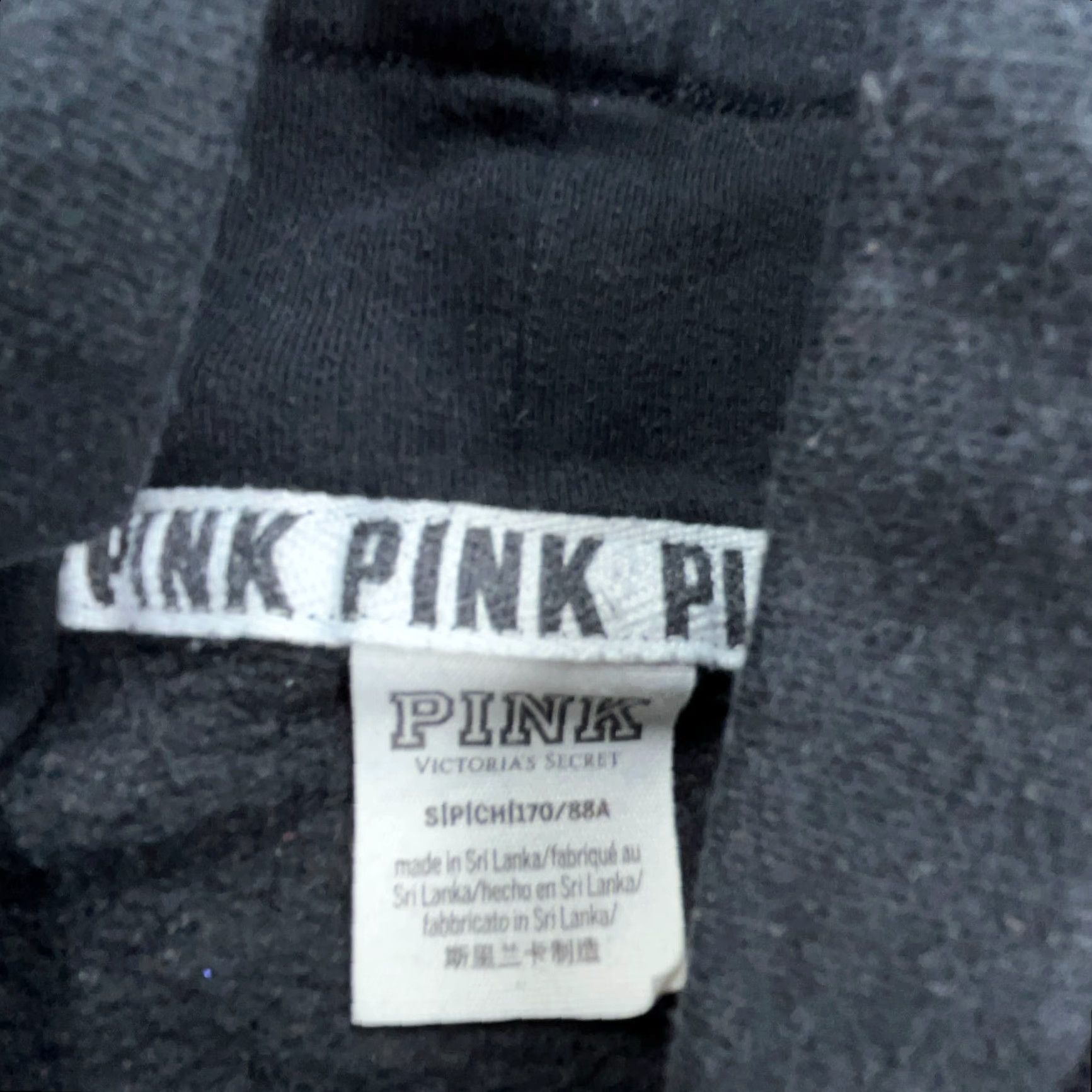 Victoria's Secret Victoria Secret Pink Sweatshirt Women Small Black White Logo Turtle Neck Sweater Size S / US 4 / IT 40 - 4 Thumbnail