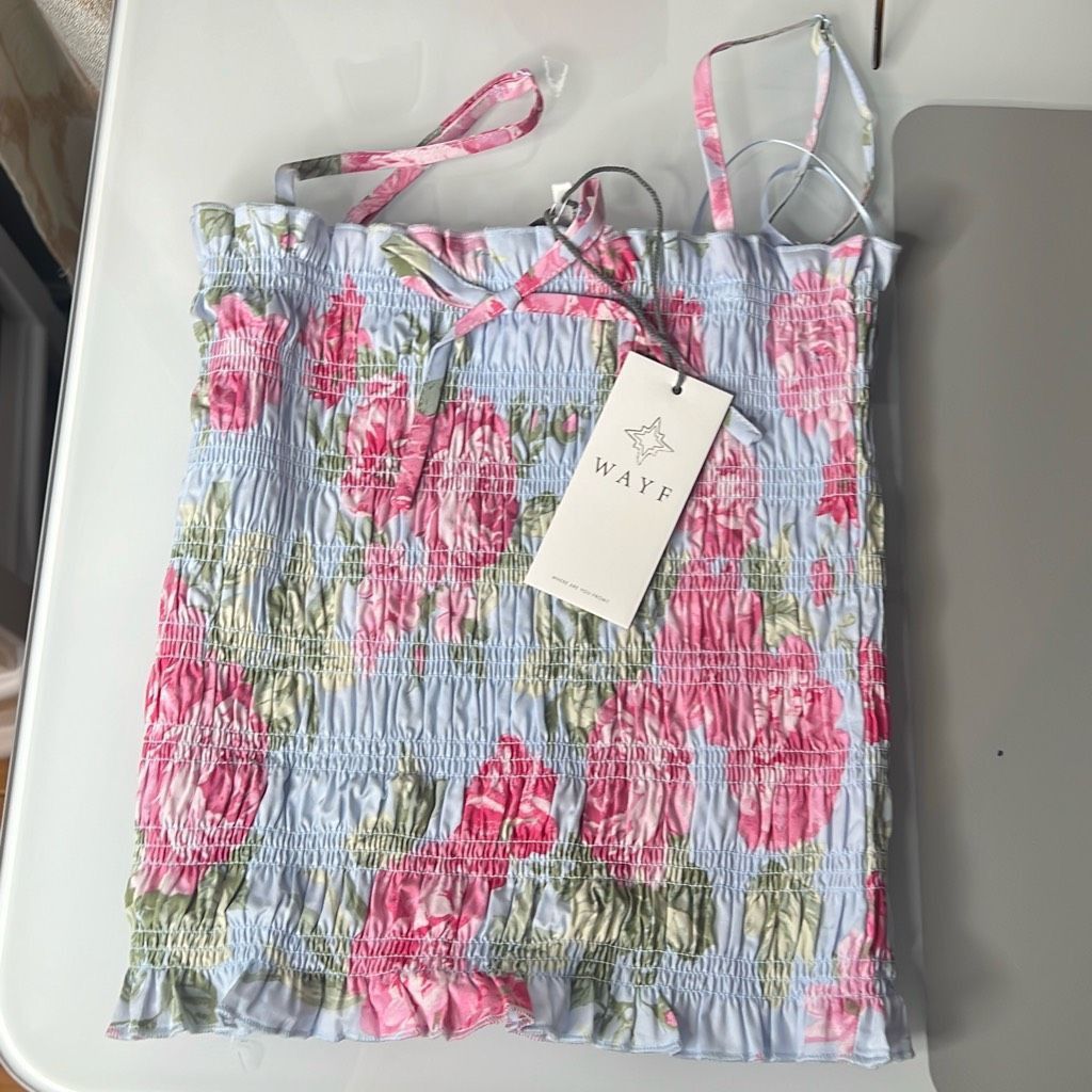 Other NWT WAYF Smock Tube Top and Maxi Tiered Skit Set Floral (011) Size XS / US 0-2 / IT 36-38 - 13 Thumbnail