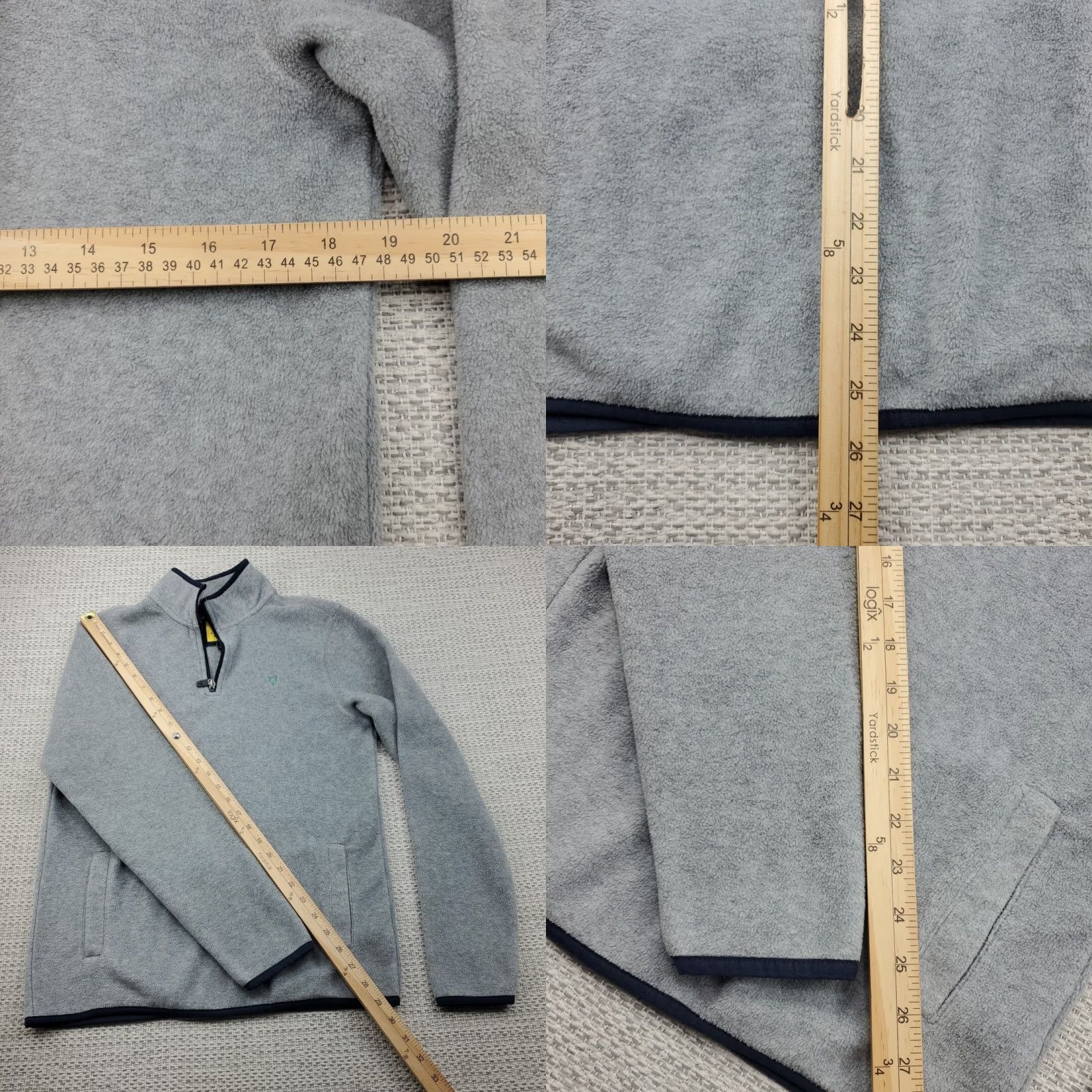Prince Prince & Fox Mens S Light Gray Pullover Sweater 1/4 Zip Athleisure Hiking Golf Size US S / EU 44-46 / 1 - 8 Thumbnail