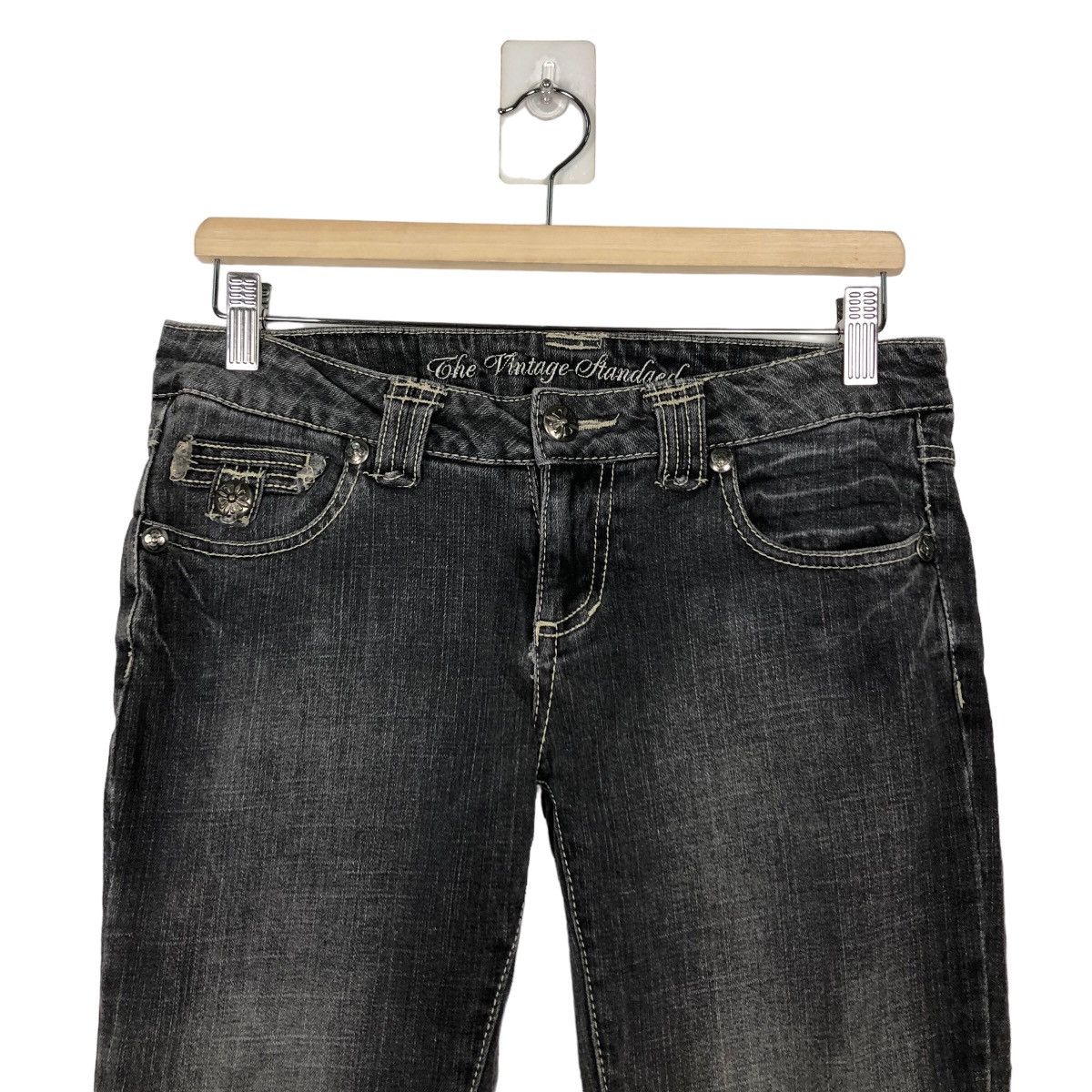 Japanese Brand PUNK DESIGN THE VINTAGE STANDARD SKINNY DISTRESSED DENIM Size US 30 / EU 46 - 3 Thumbnail