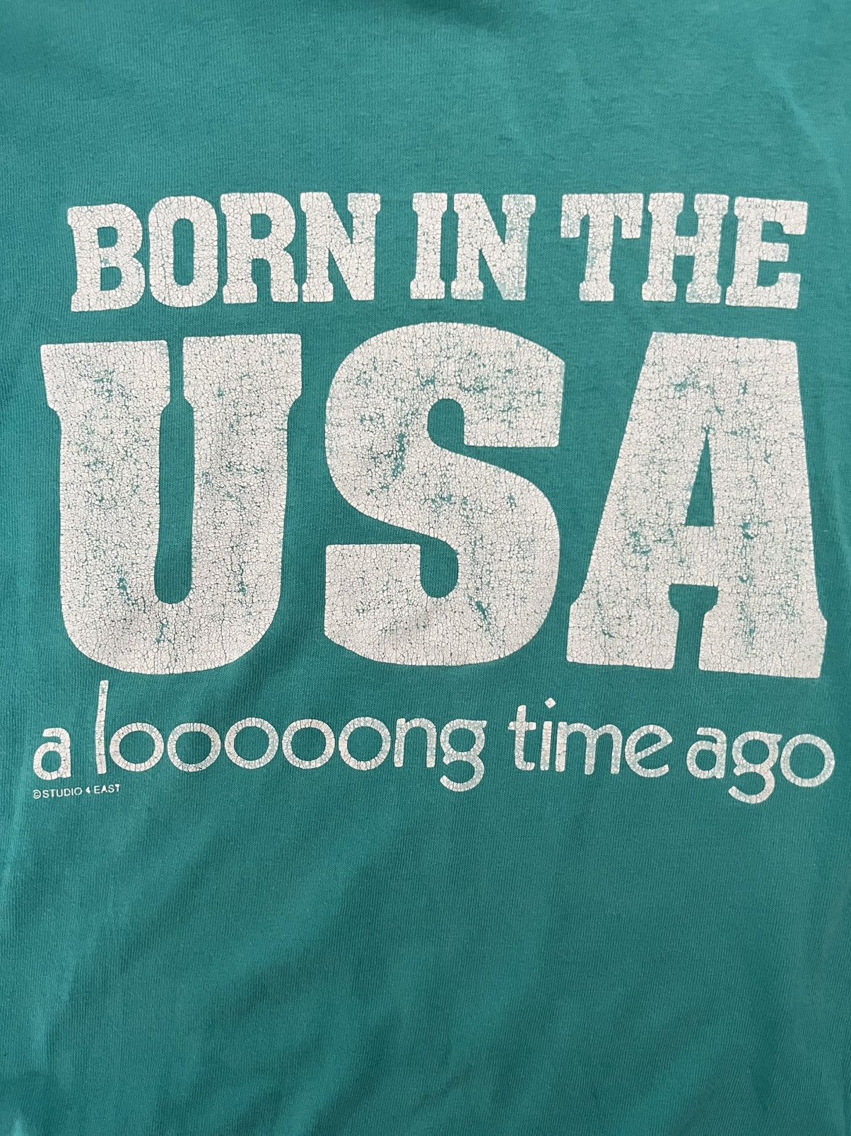 Fruit Of The Loom × Vintage Vintage Born In The USA Fruit Of The Loom Single Stitch Size US XL / EU 56 / 4 - 2 Thumbnail