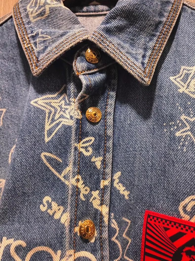 Versace Versace Graffiti denim jacket Size US S / EU 44-46 / 1 - 4 Thumbnail