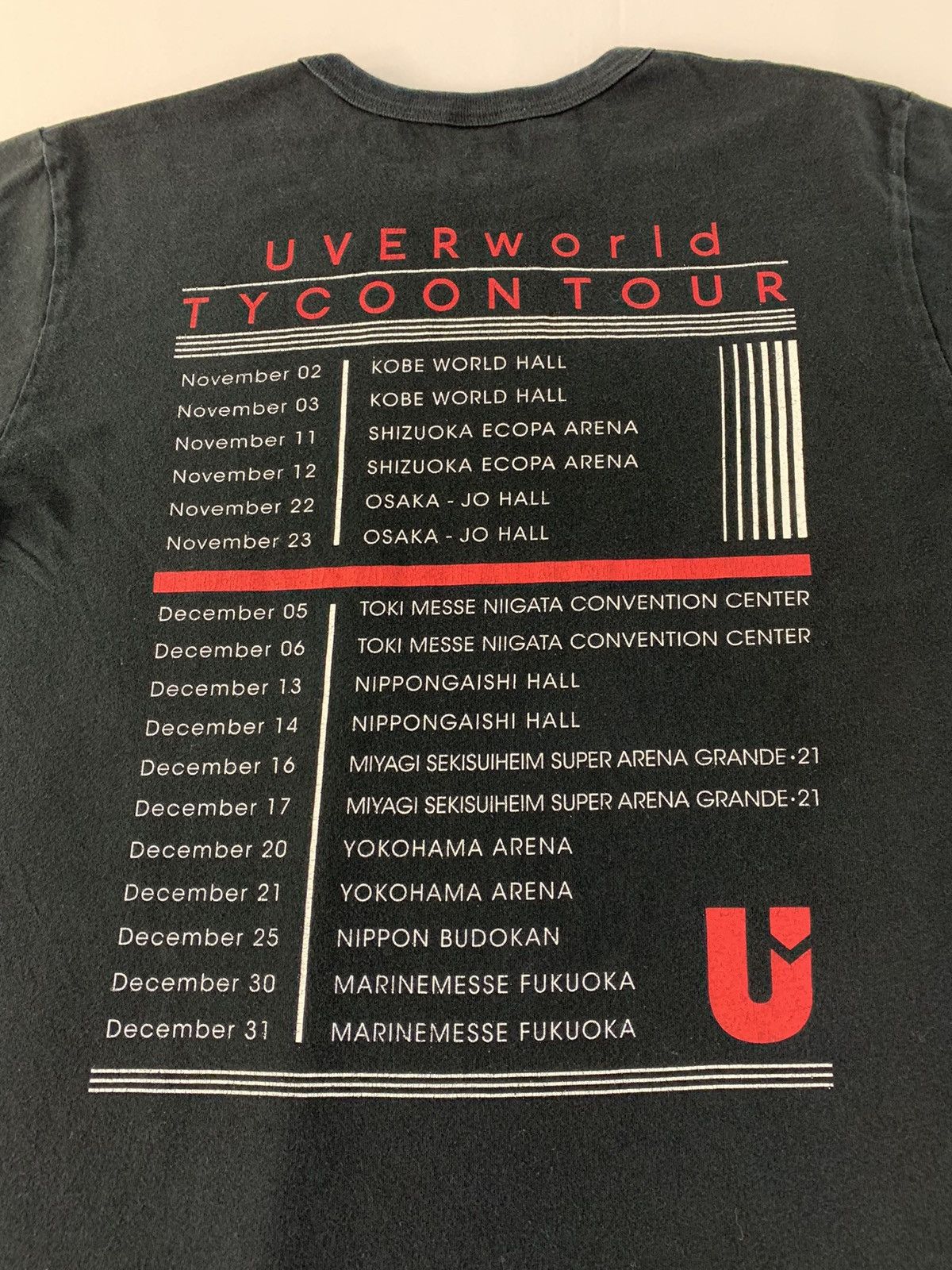 Japanese Brand Uver Tycoon World Japan Tour Big Logo Printed Tee T-shirt Size US S / EU 44-46 / 1 - 5 Thumbnail