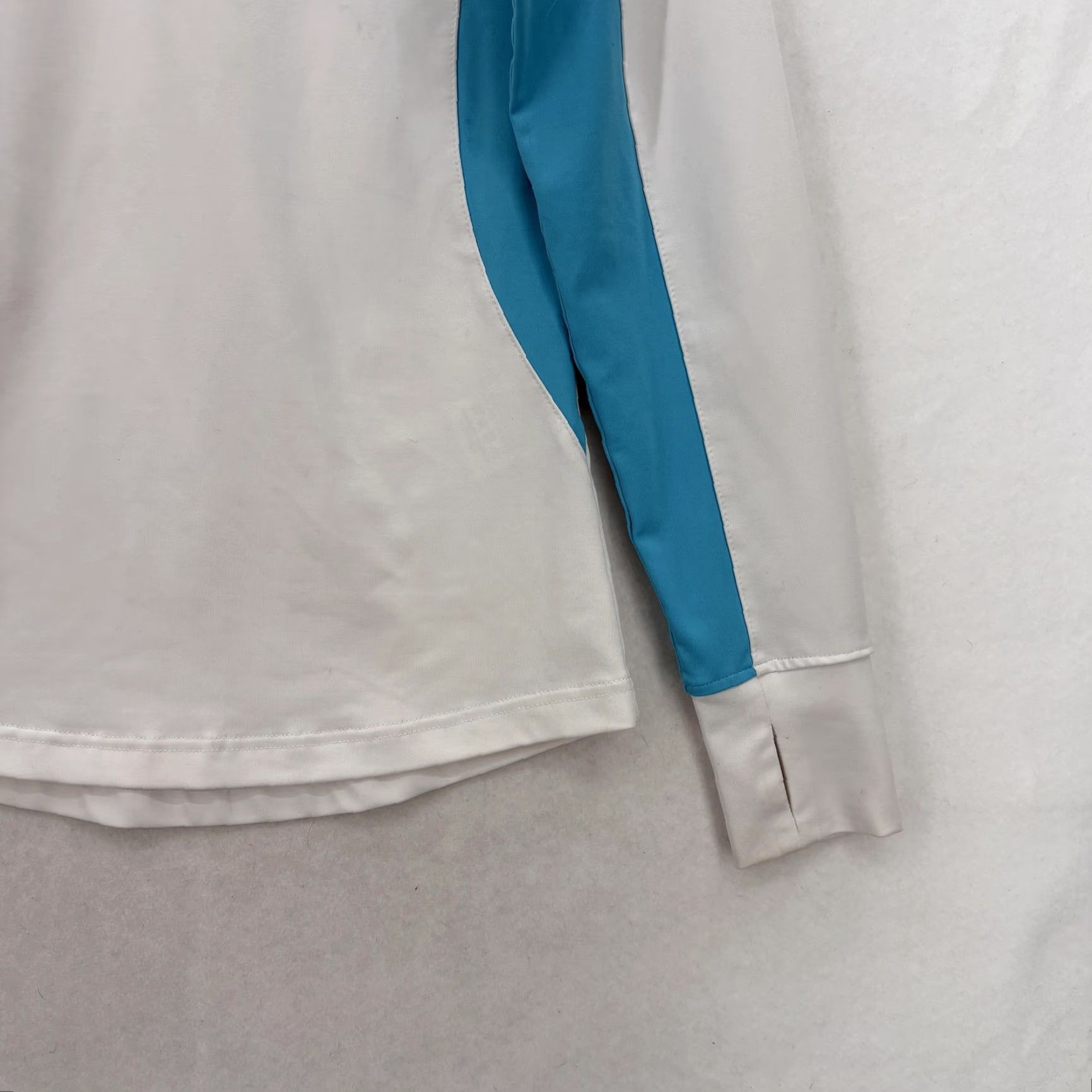 Footjoy FootJoy Pullover Womens Small White Colorblock 1/4 Zip Golf Top Stretch Knit Raglan Sleeve Womens Size S / US 4 / IT 40 - 3 Thumbnail