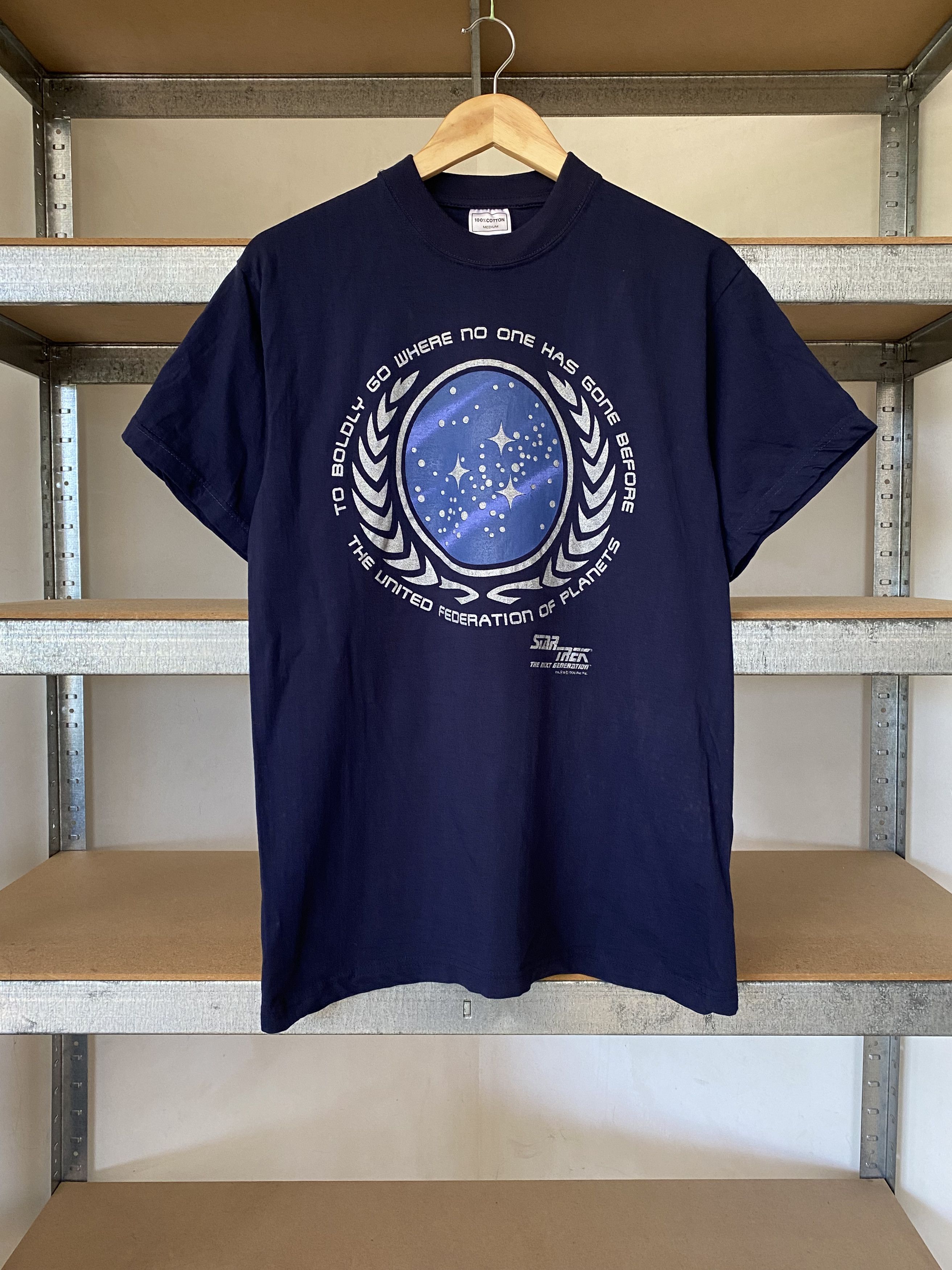 Vintage Vintage 1996 Star Trek Movie Series Navy Blue T-shirt Size US M / EU 48-50 / 2 - 1 Thumbnail
