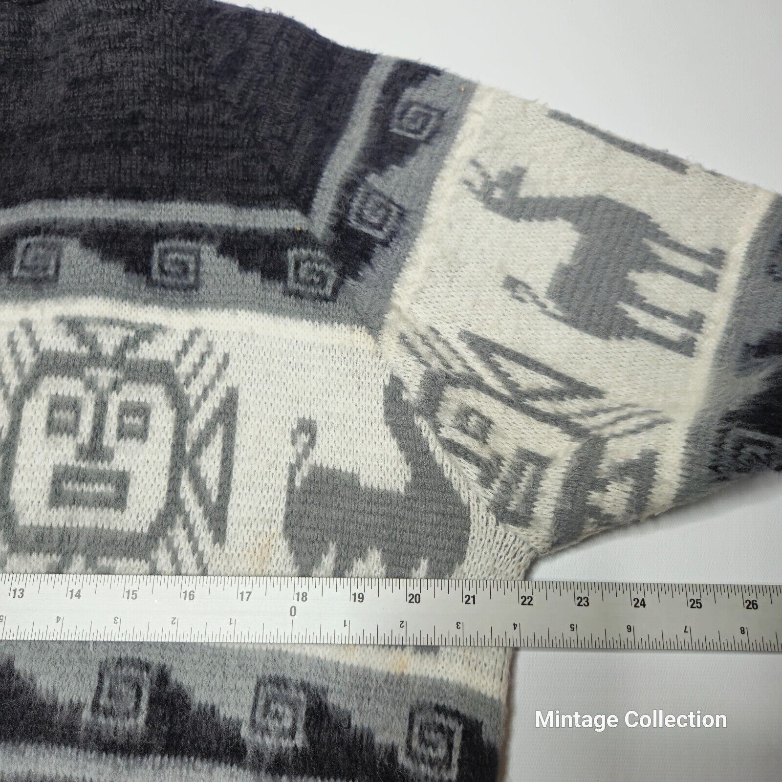 Other VINTAGE INCA ARTESANIAS WOVEN KNIT WOOL CARDIGAN SWEATSHIRT Size US M / EU 48-50 / 2 - 8 Thumbnail