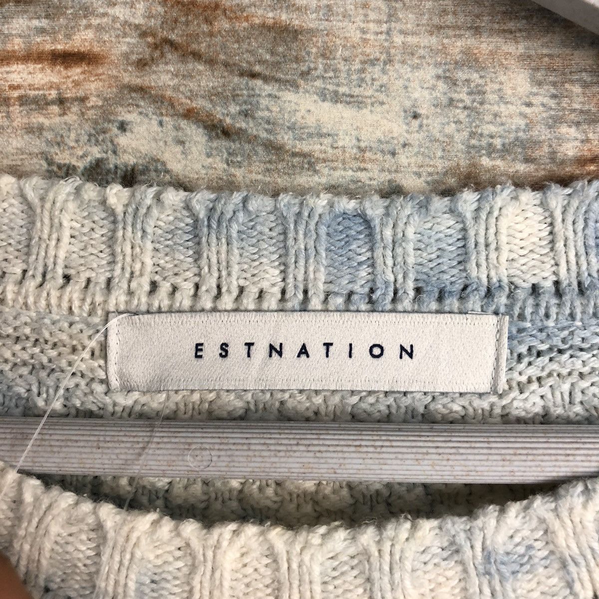 Japanese Brand Estnation Blue Tye Dye faded sweatshirt Knitwear #A1268 Size US M / EU 48-50 / 2 - 10 Thumbnail