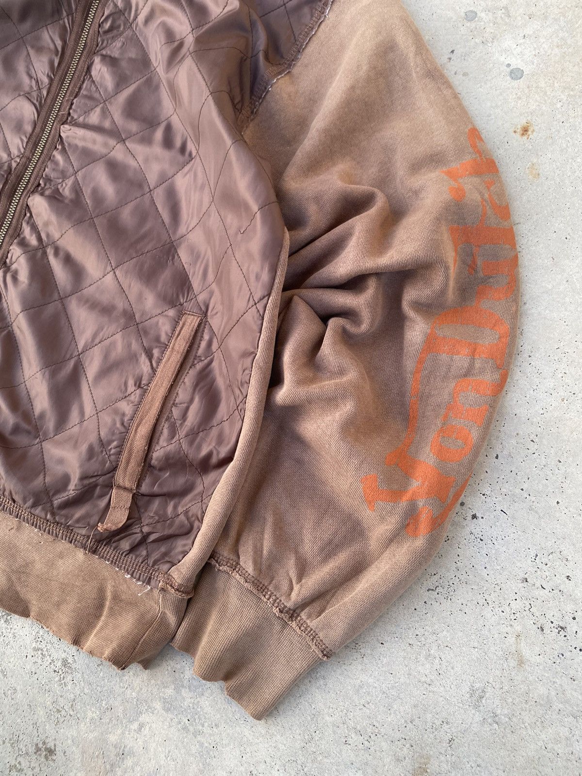 Vintage Vintage 90s Von Dutch Eye Wings Zip Up Sweater Brown Size US L / EU 52-54 / 3 - 4 Thumbnail