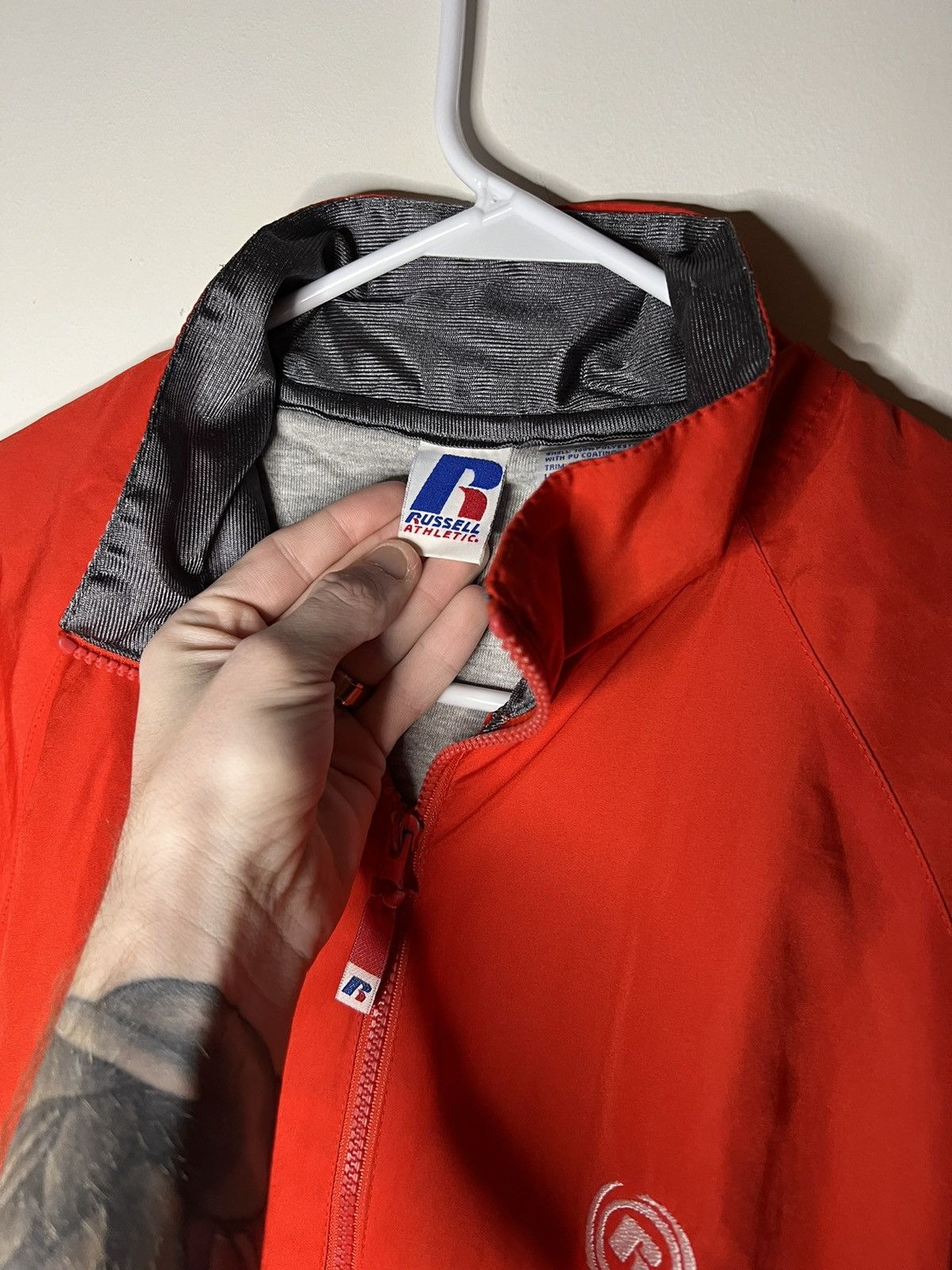 Russell Athletic × Vintage Vintage 90s Russell Athletic Windbreaker Jacket Size US XL / EU 56 / 4 - 3 Thumbnail