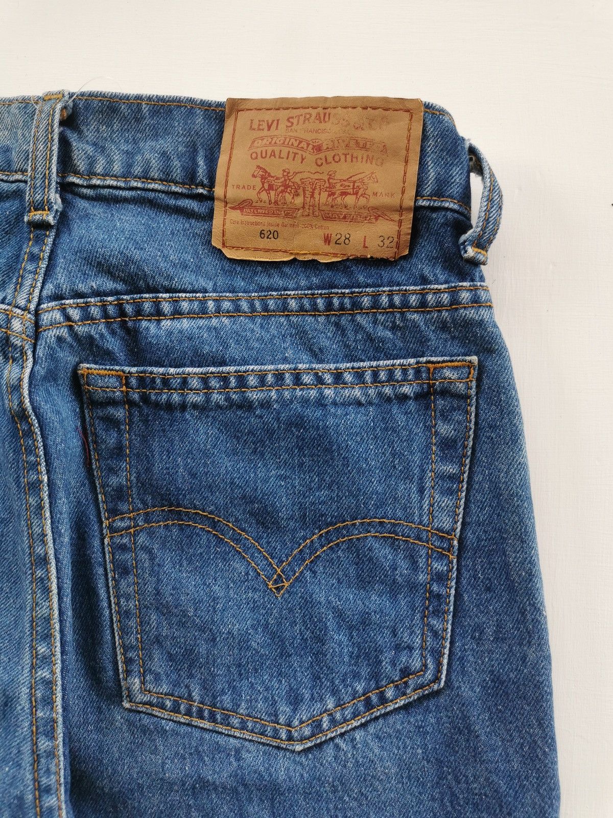 Levi's Vintage Levis Lot 620 Blue Jeans Size 27" / US 4 / IT 40 - 7 Thumbnail