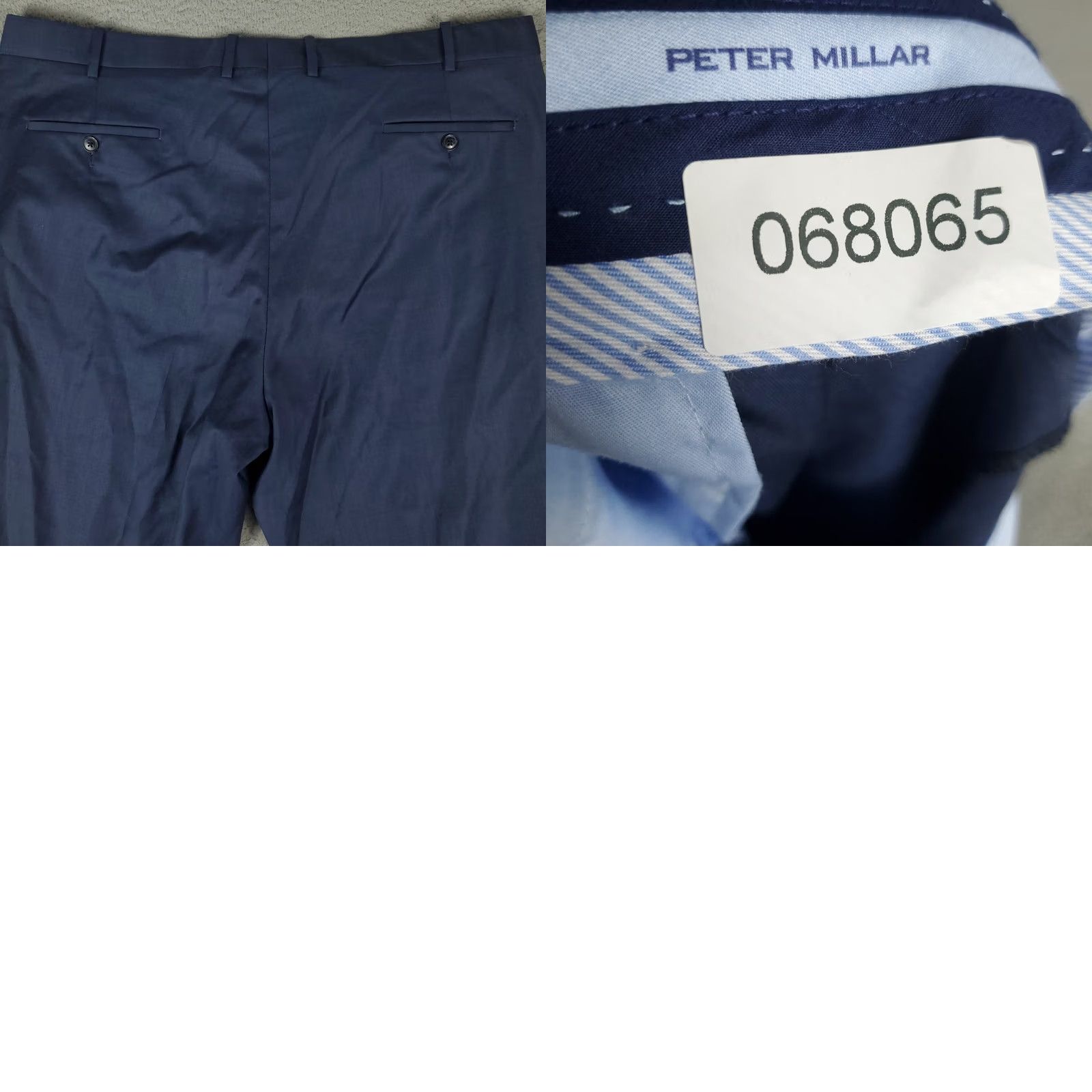 Peter Millar Peter Millar Pants Mens 42x28 Blue Dress Flat Front Trousers Slacks Chino Wool Regular Straight Size US 42 / EU 58 - 8 Thumbnail