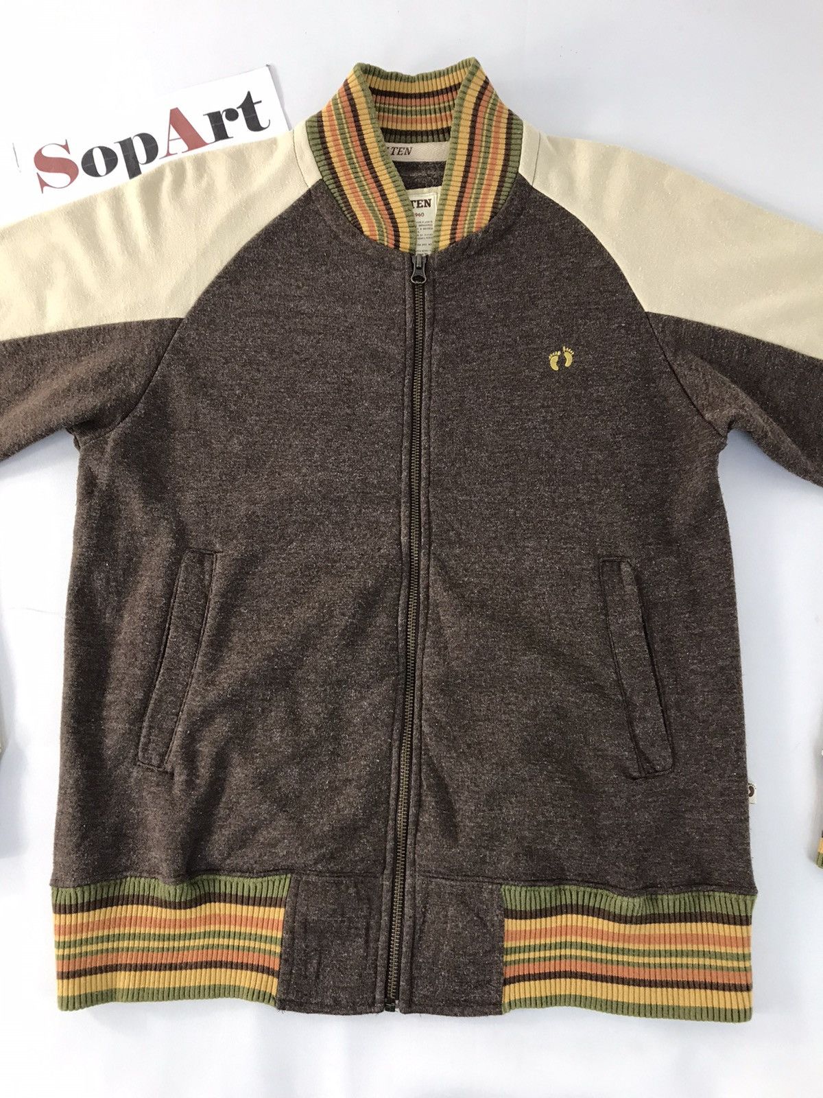 Hang Ten × Vintage Vintage Sweater Hang Ten Two Tones Colour Zipper Design Size US M / EU 48-50 / 2 - 3 Thumbnail
