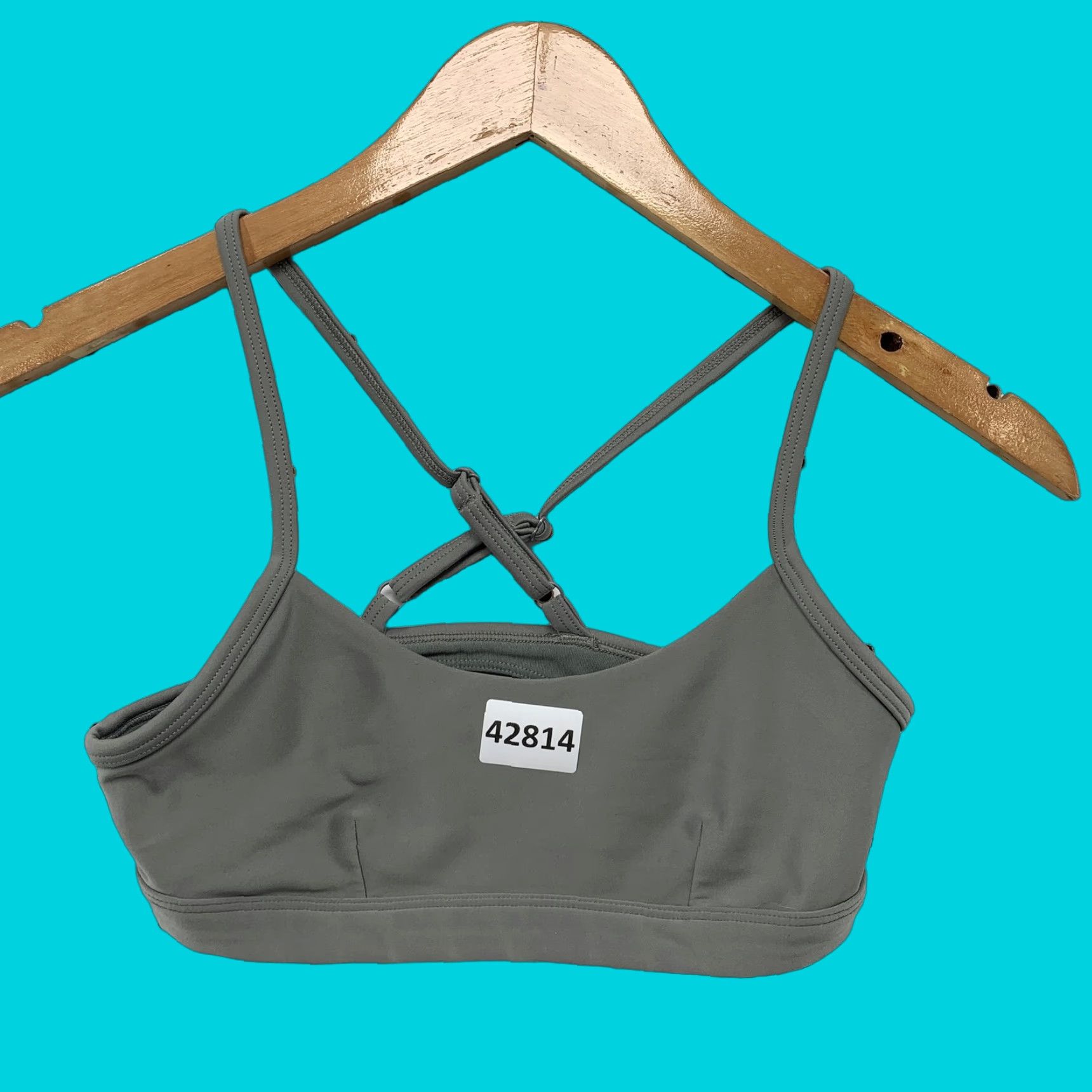 Alo ALO Gray Strappy Sports Bra Womens Small Sleeveless Activewear Yoga Run Size ONE SIZE - 1 Thumbnail
