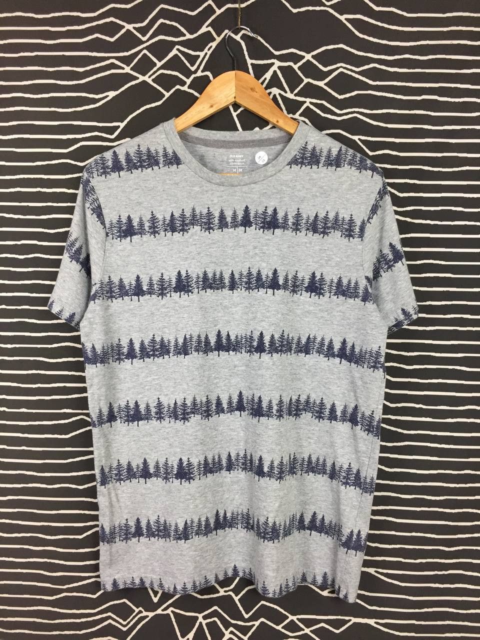 Old Navy × Vintage Old Navy Fir Tree All Over Print Soft Wash Tee Size US M / EU 48-50 / 2 - 2 Thumbnail