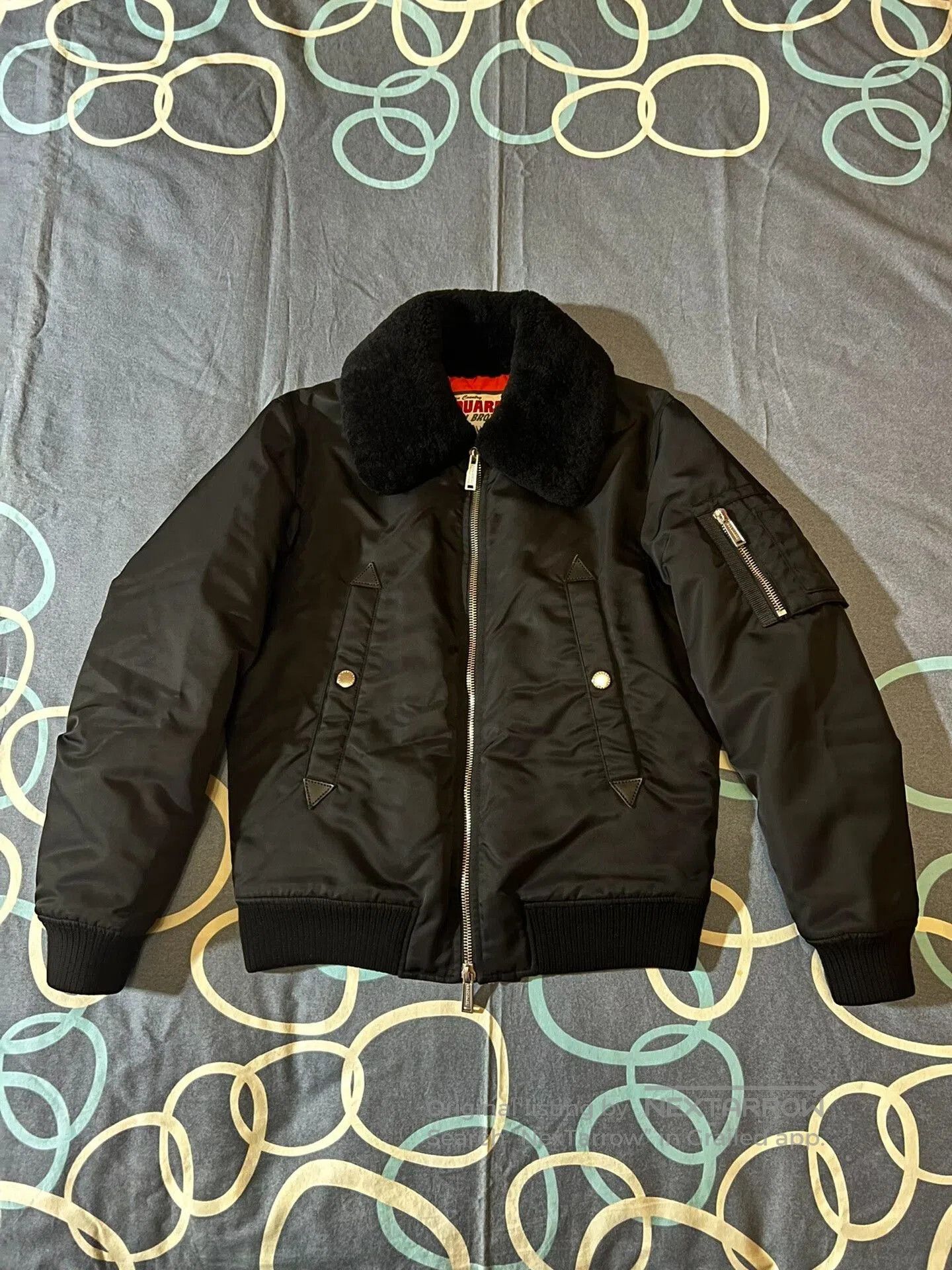 Dsquared2 dsquared2 black bomber jacket with fur collar. Size US L / EU 52-54 / 3 - 1 Thumbnail