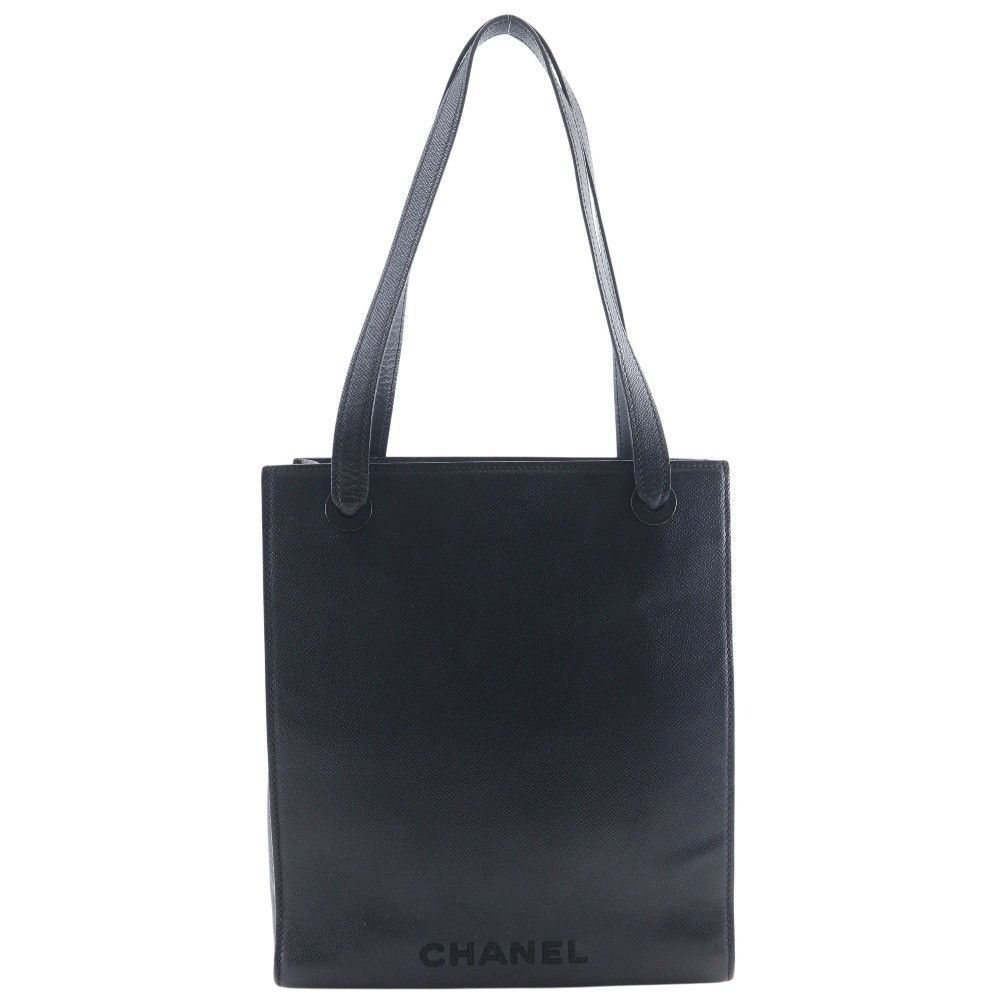Chanel Chanel Chanel Logo Textured Leather Tote Bag Leather Tote Bag DUTY FREE for USA Size ONE SIZE - 1 Thumbnail