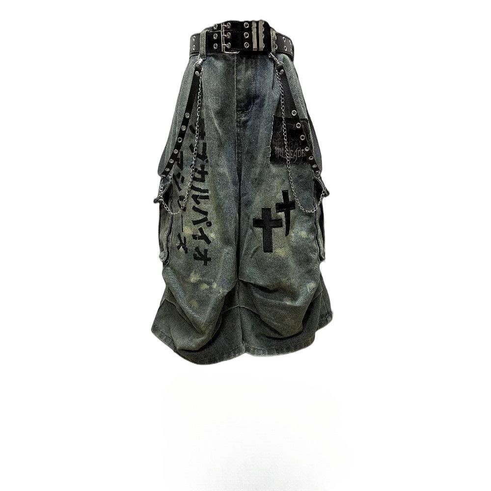 Japanese Brand women's cross cropped jeans Size 30" / US 8 / IT 44 - 1 Thumbnail