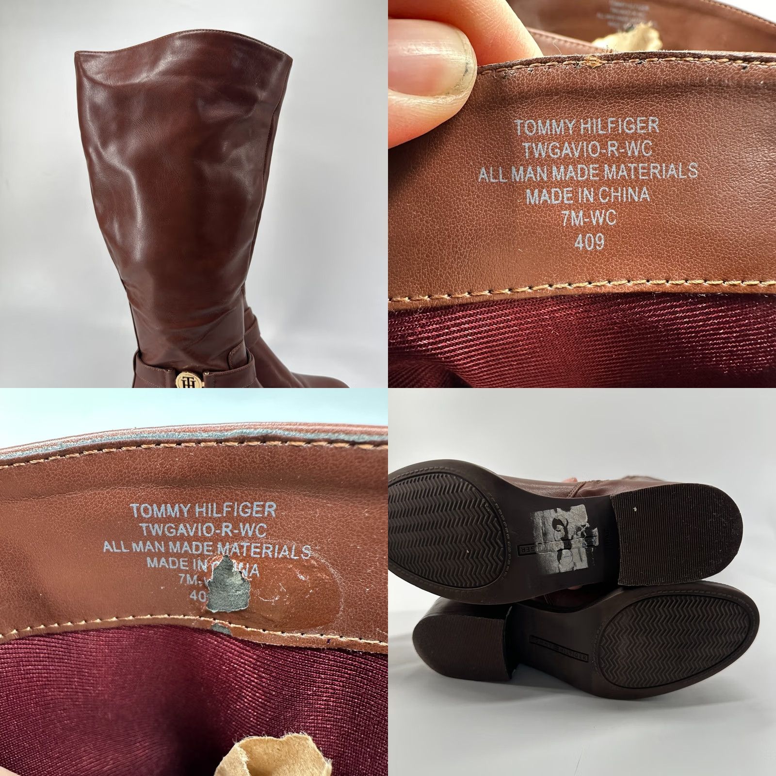 Tommy Hilfiger Tommy Hilfiger TW GAVIO-R Riding Boots Brown Women's Size 7 M Leather Mid Calf Size US 7 / IT 37 - 8 Thumbnail