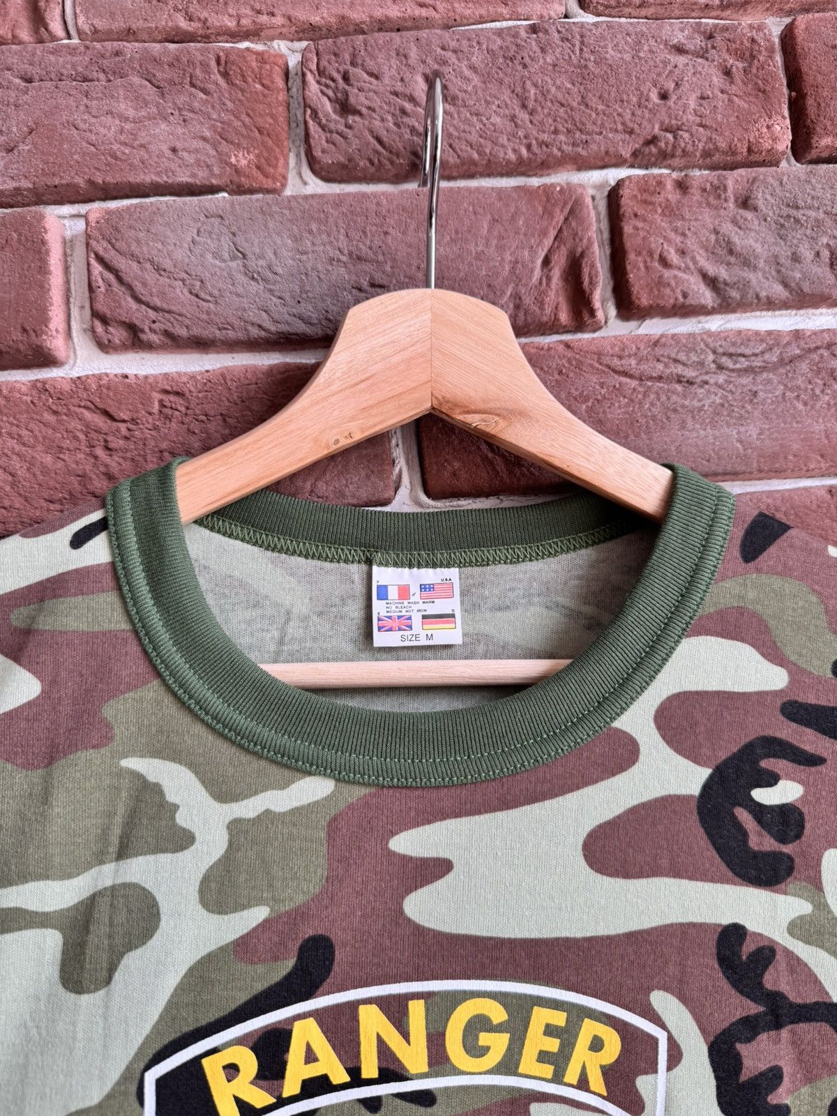 Vintage 90s Vintage Ranger Mess With the best Military Camo T shirt Size US M / EU 48-50 / 2 - 4 Thumbnail