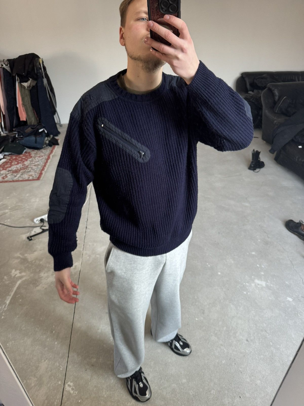 Armani Exchange Vintage Armani Military Sweater Wool Size US XL / EU 56 / 4 - 5 Thumbnail