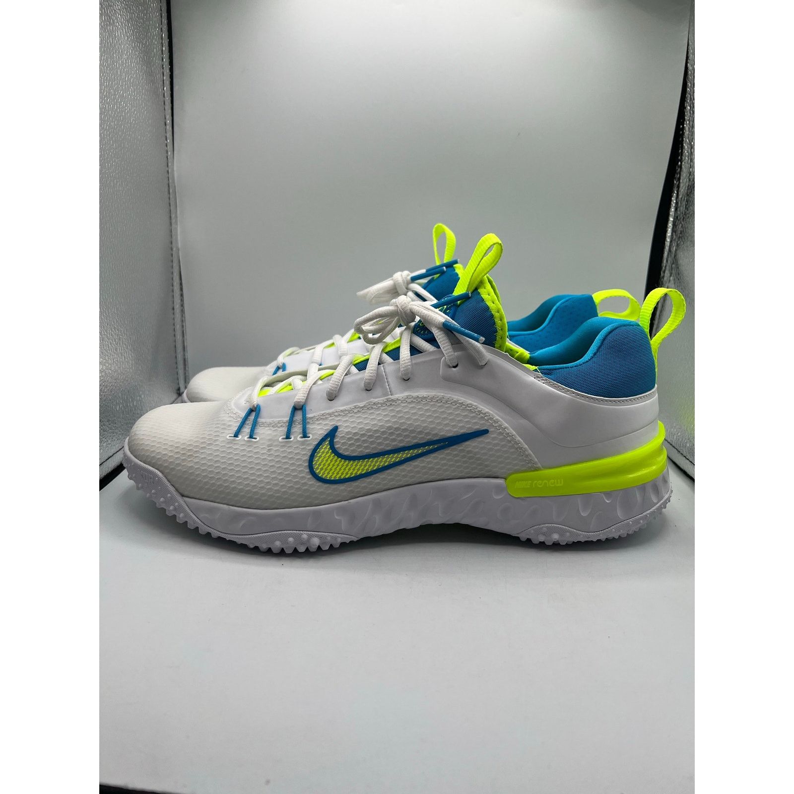 Nike Nike Huarache 9 Elite TF LAX SE “White Volt Vivid Blue” Size US 11.5 / EU 44-45 - 1 Thumbnail