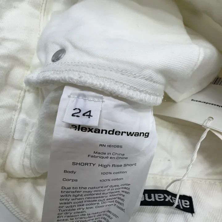 Alexander Wang Alexander Wang High-Waist Cotton Denim Shorts - Size 24" / US 00 / IT 34 - 3 Thumbnail