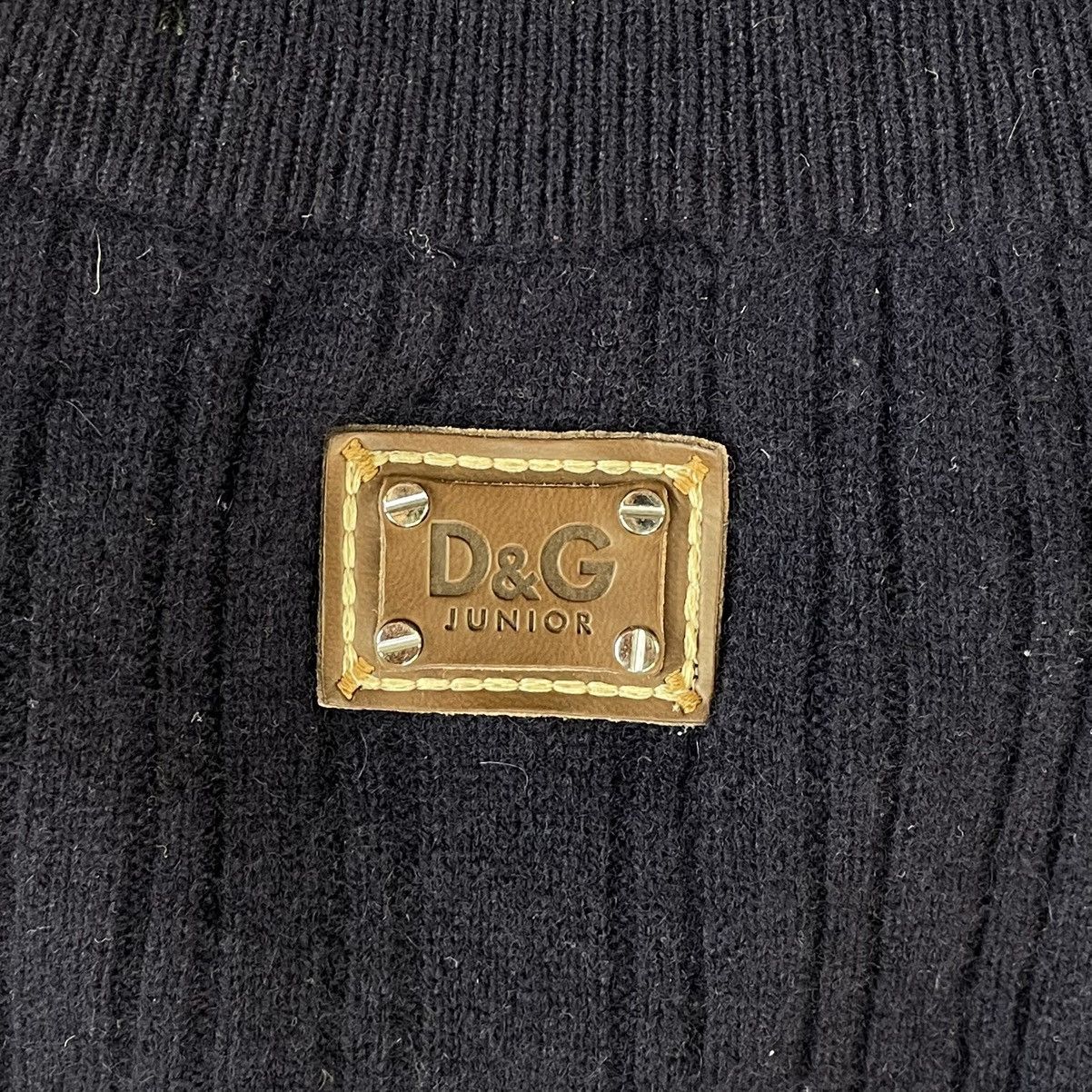Designer × Dolce & Gabbana Dolce & Gabbana Ribbed Knit Cashmere Navy Zip Sweater Size M / US 6-8 / IT 42-44 - 13 Thumbnail