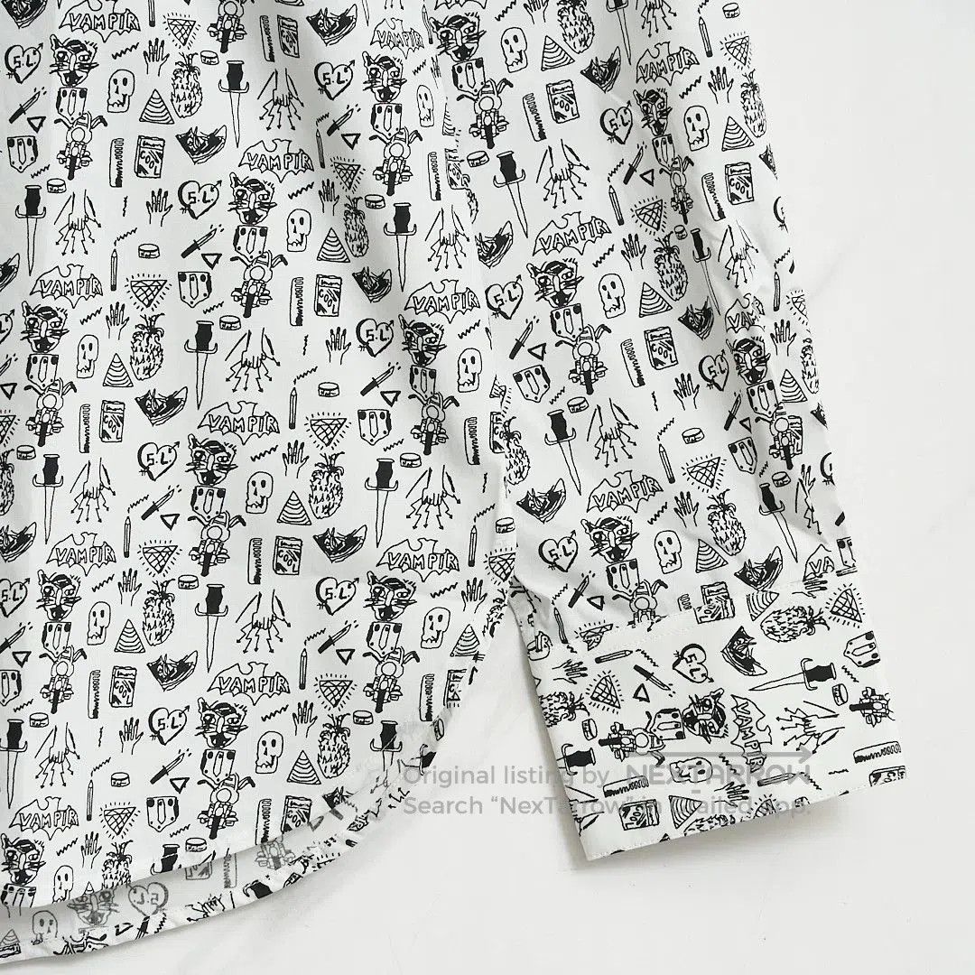 Saint Laurent Paris Saint Laurent Men's Graphic Print Cotton Shirt. Size US M / EU 48-50 / 2 - 3 Thumbnail