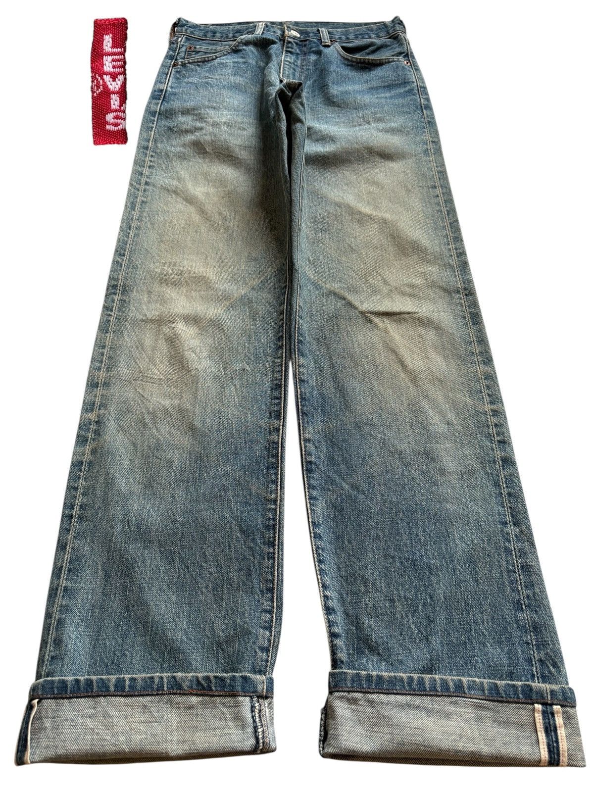 Levi's Vintage 80s Levis 502XX Big E Selvedge Distress Loose Jean Size US 28 / EU 44 - 1 Thumbnail