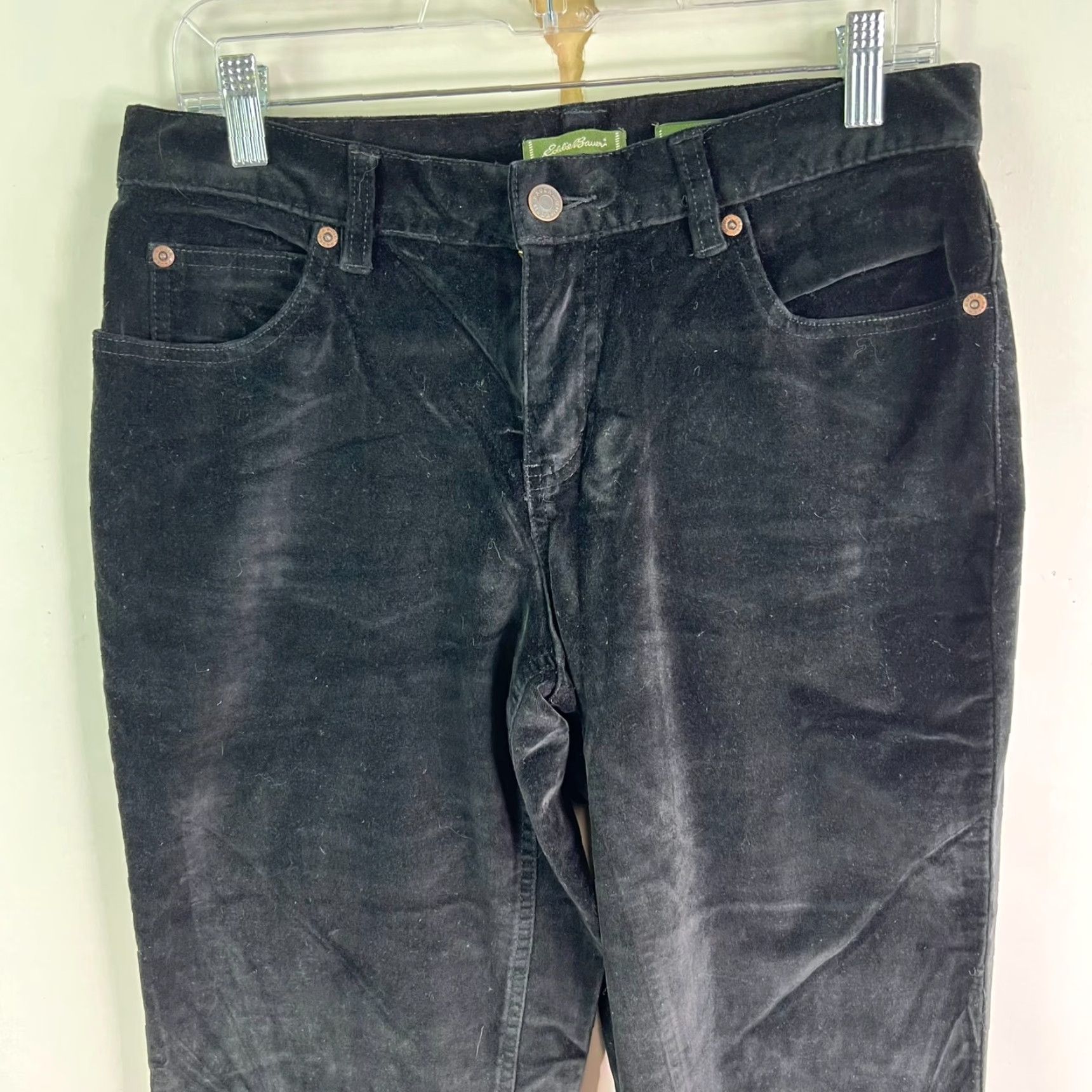 Eddie Bauer Eddie Bauer Jeans Womens Size 6 Bootcut Velour Stretch Black Vintage 32X33 Denim Regular Zip Rise Mid Inseam 33 Inches Logo Size 28" / US 6 / IT 42 - 2 Thumbnail