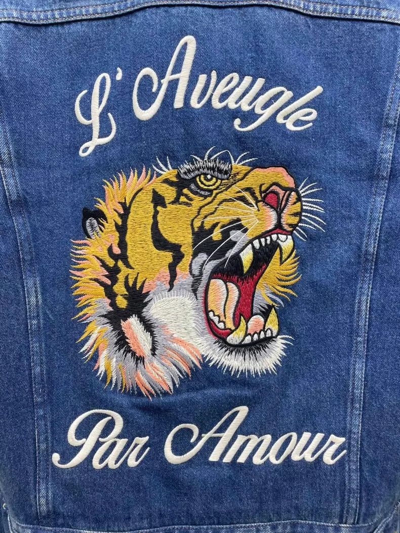 Gucci Gucci Tiger embroidered thickened denim jacket 2504-Nextarr Size US S / EU 44-46 / 1 - 3 Thumbnail