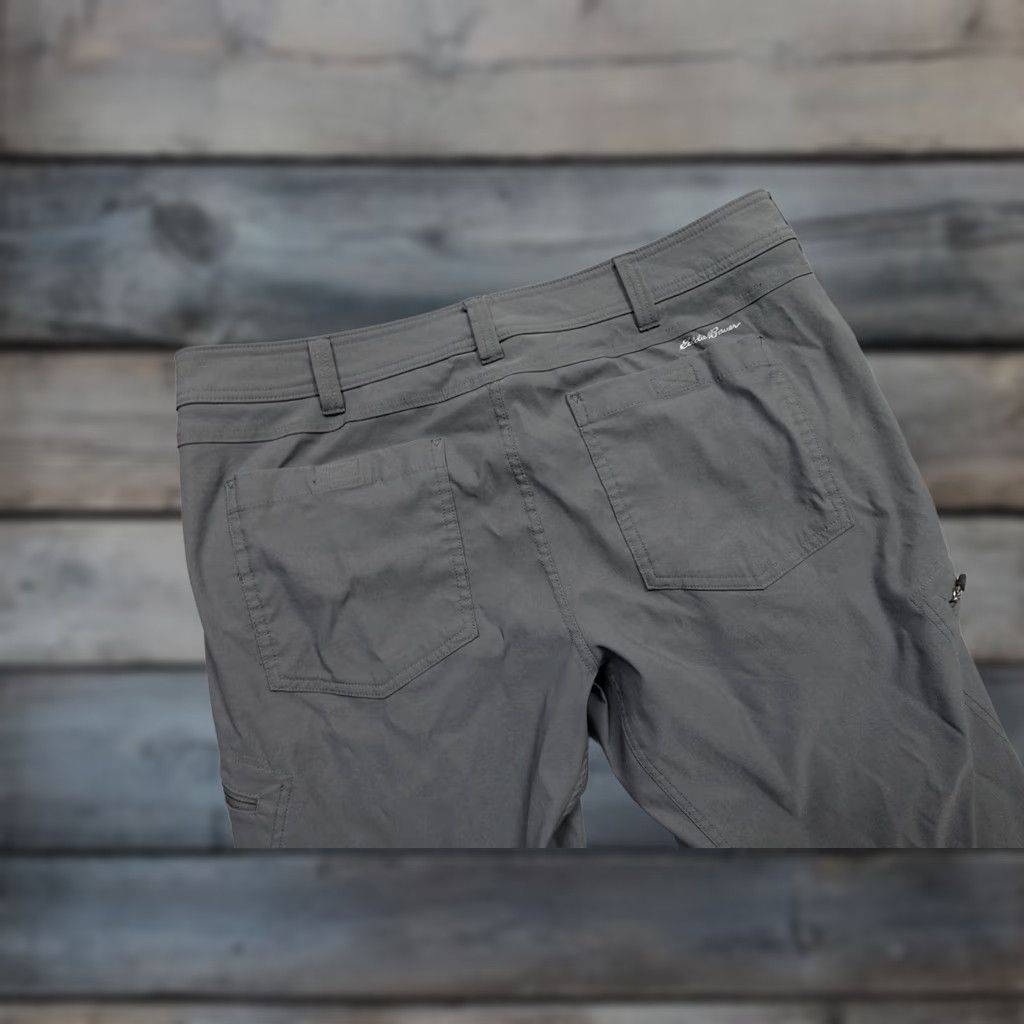 Eddie Bauer Eddie Bauer First Ascent Pants Mens 38x32 Gray Softshell Lined Hiking Pockets Zip Pocket Regular Fit Front Leg Reflected Logo Mens 38x32 Size US 38 / EU 54 - 1 Thumbnail