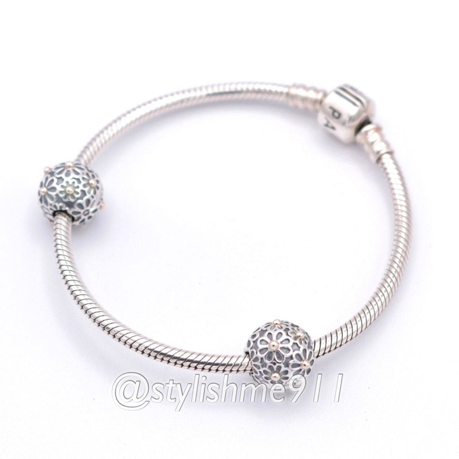 pandora Authentic PANDORA Lazy Daisy Clip with 14K Gold Size ONE SIZE - 6 Thumbnail