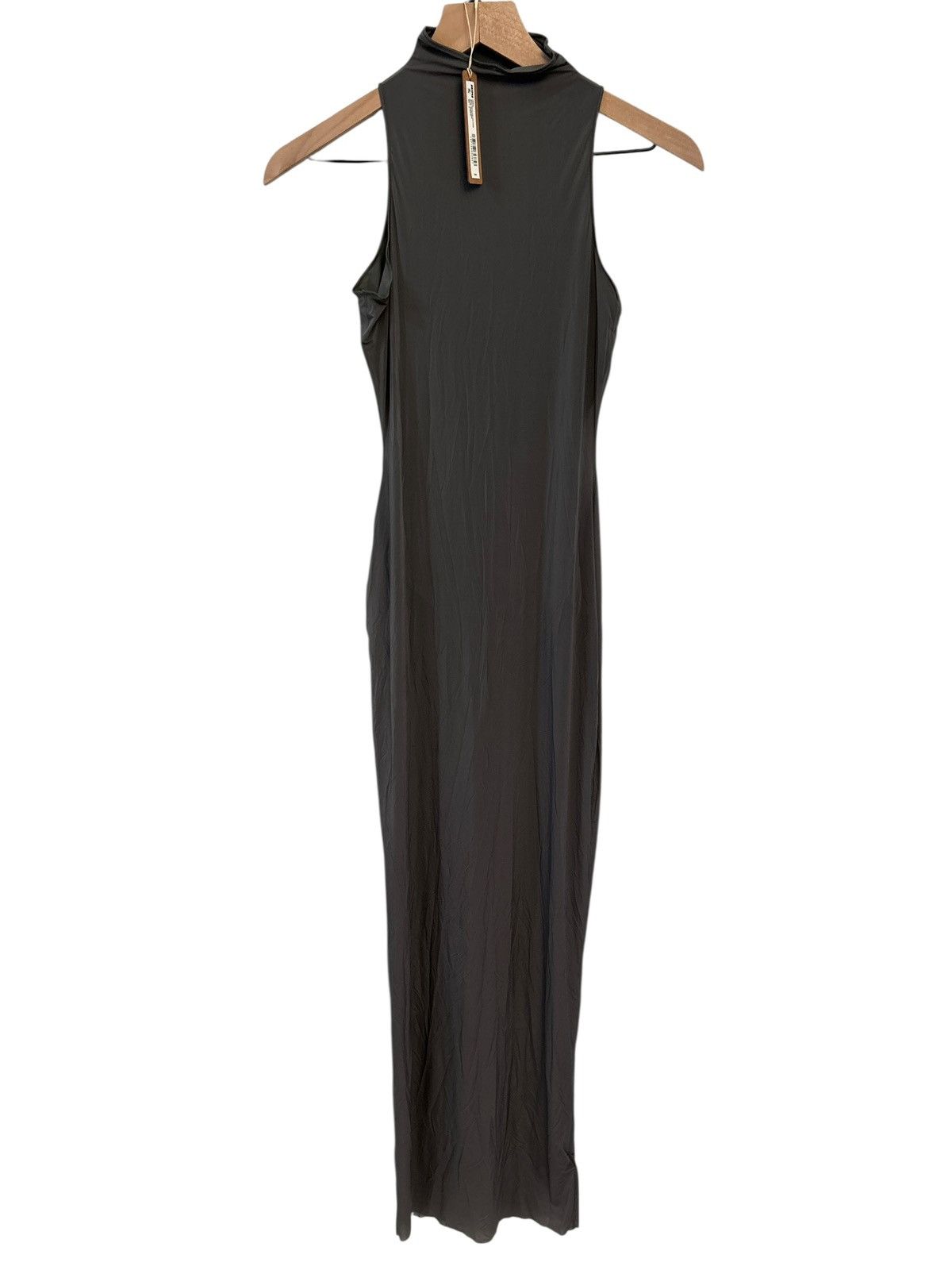 SKIMS NWT Skims Milky Sheer Mock Neck Long Dress Gunmetal Small Size S / US 4 / IT 40 - 6 Thumbnail