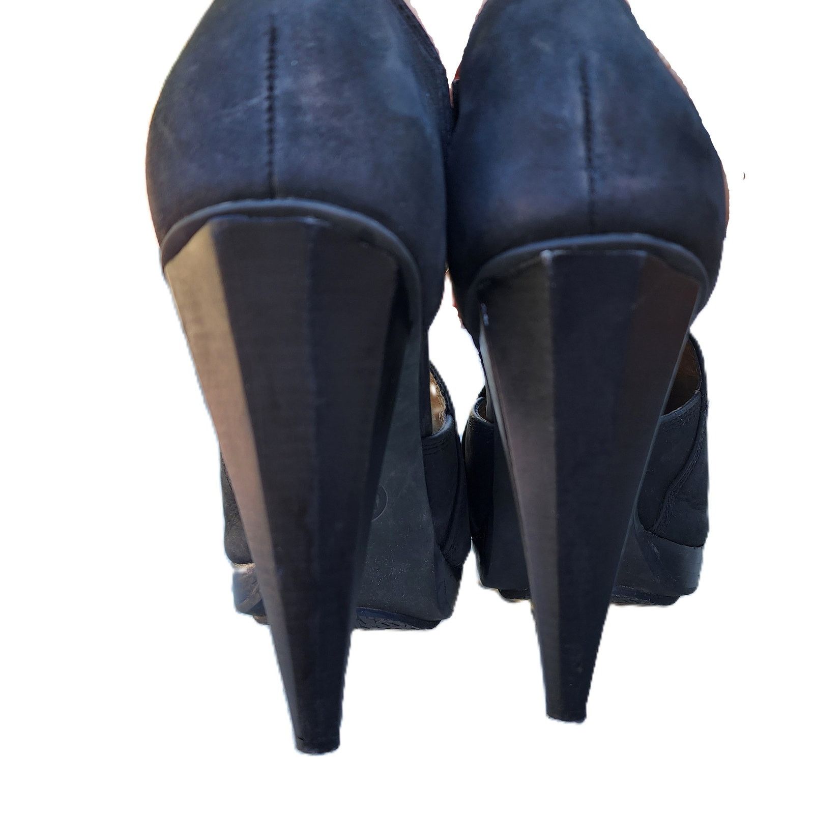 Michael Kors MICHAEL Michael Kors Leather Hexagon Cone Platform Heels Size US 7.5 / IT 37.5 - 11 Thumbnail