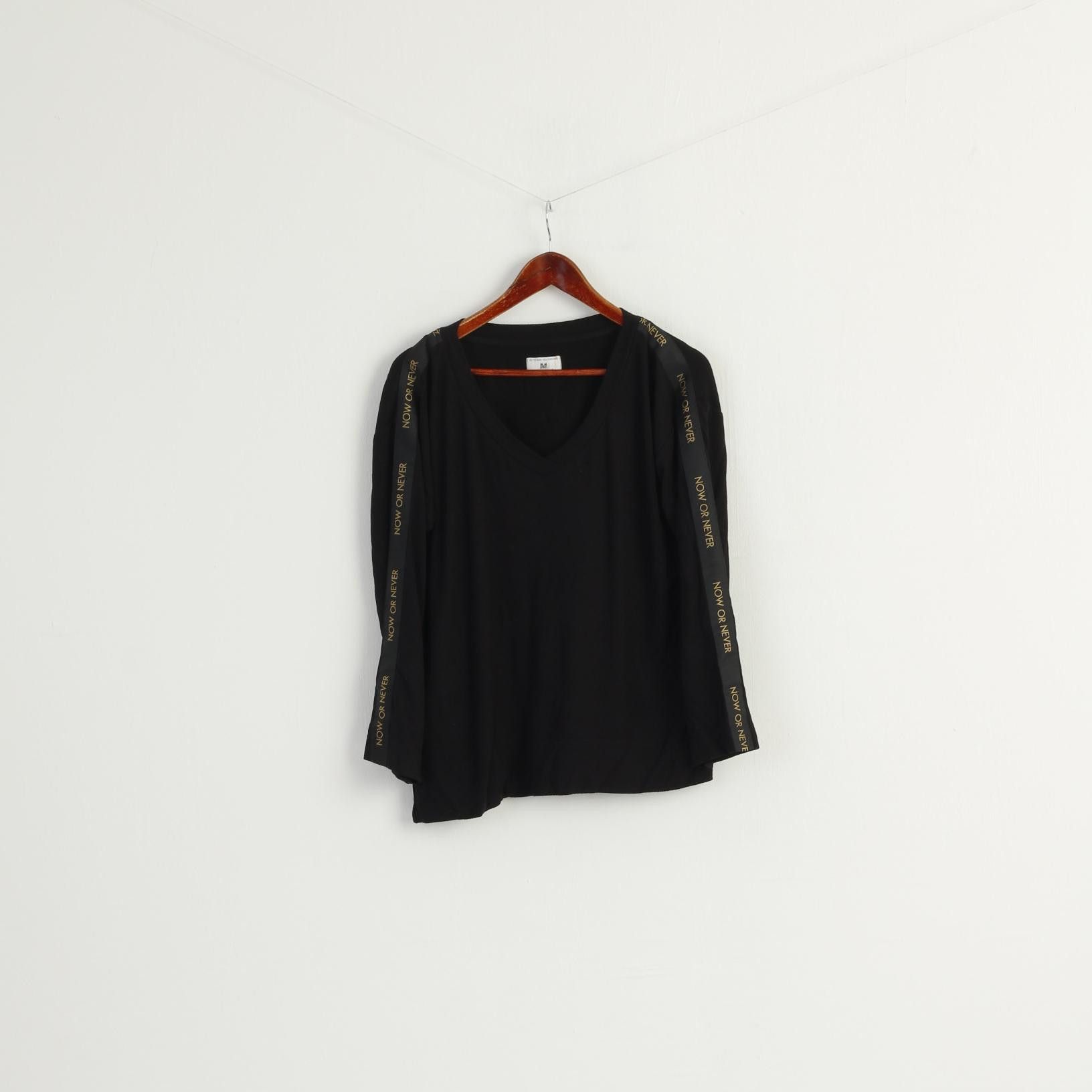 Vintage My Manifesto Women S Shirt Black Cotton Oversize 7922 Size S / US 4 / IT 40 - 1 Thumbnail