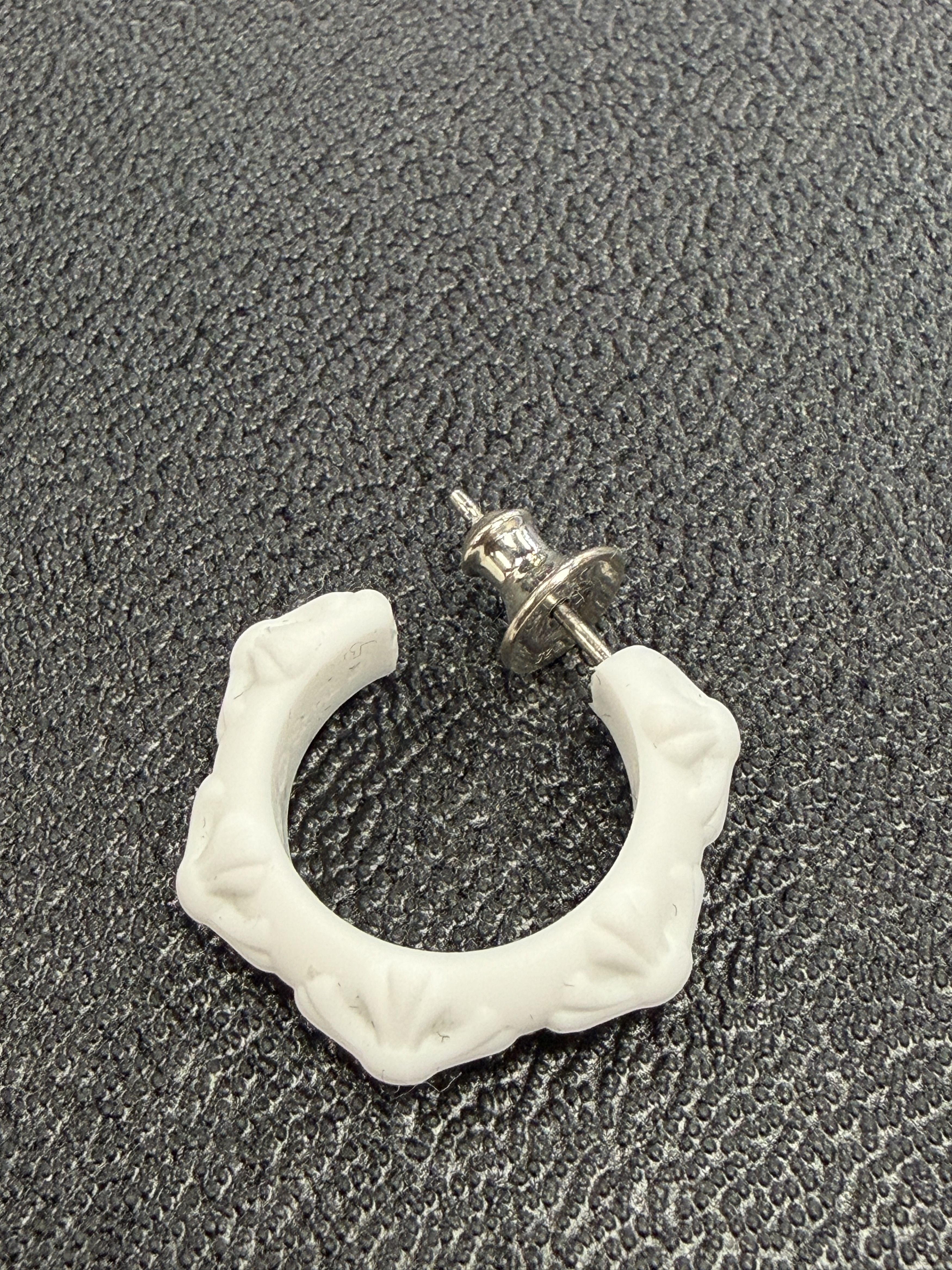 Chrome Hearts Chrome Hearts CH Cross Hoop Earring White Size ONE SIZE - 2 Thumbnail