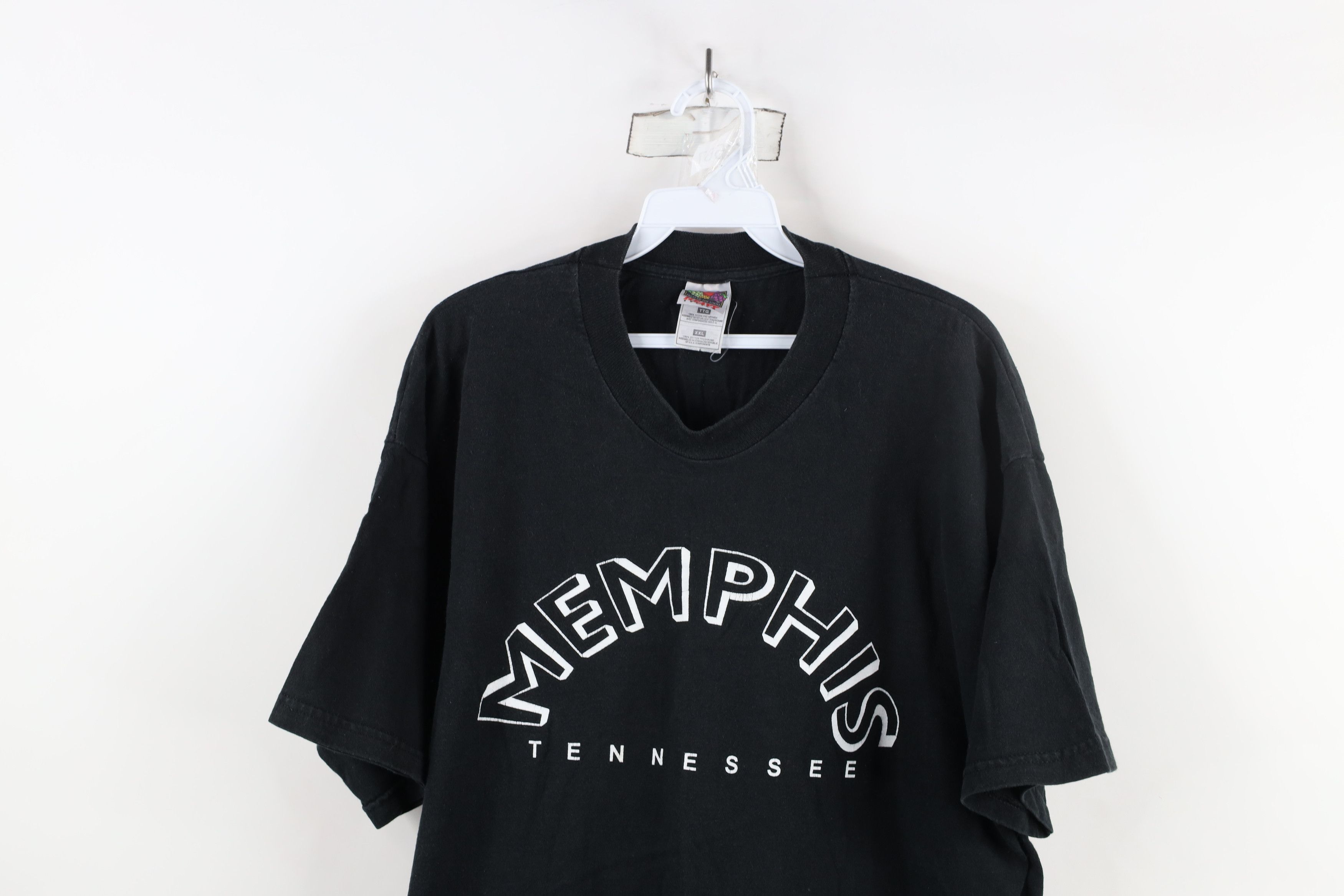 Vintage Vintage 90s Streetwear Spell Out Memphis Tennessee T-Shirt Size US XXL / EU 58 / 5 - 2 Thumbnail