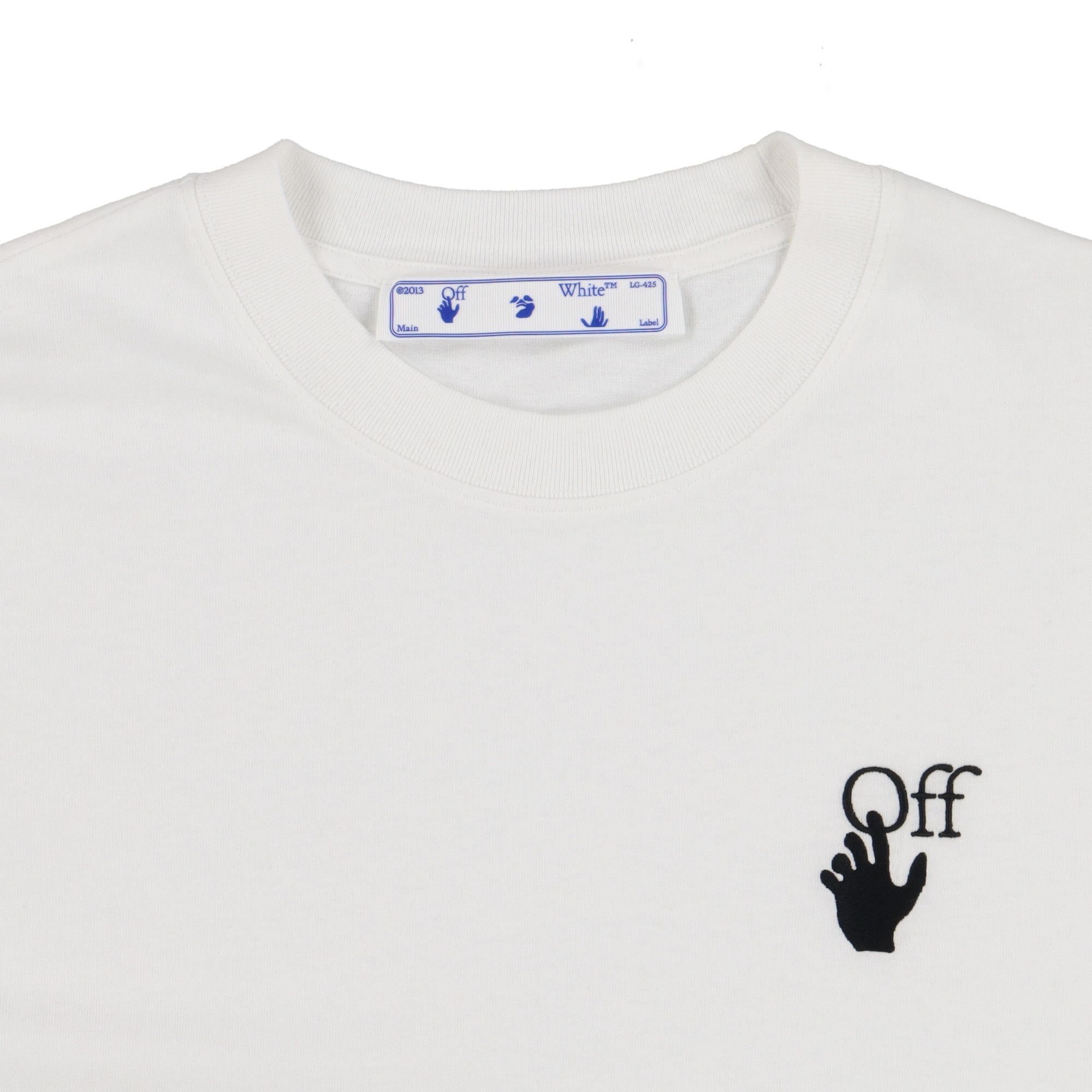 Off-White White Embroidered Cut Here Skate T-Shirt Size US M / EU 48-50 / 2 - 5 Thumbnail