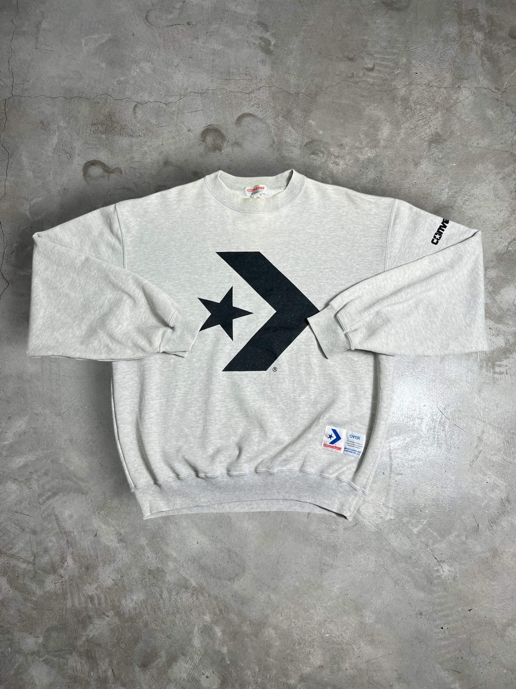 Converse Vintage Converse One Star Big Logo Sweatshirt JKA242 Size US L / EU 52-54 / 3 - 1 Thumbnail