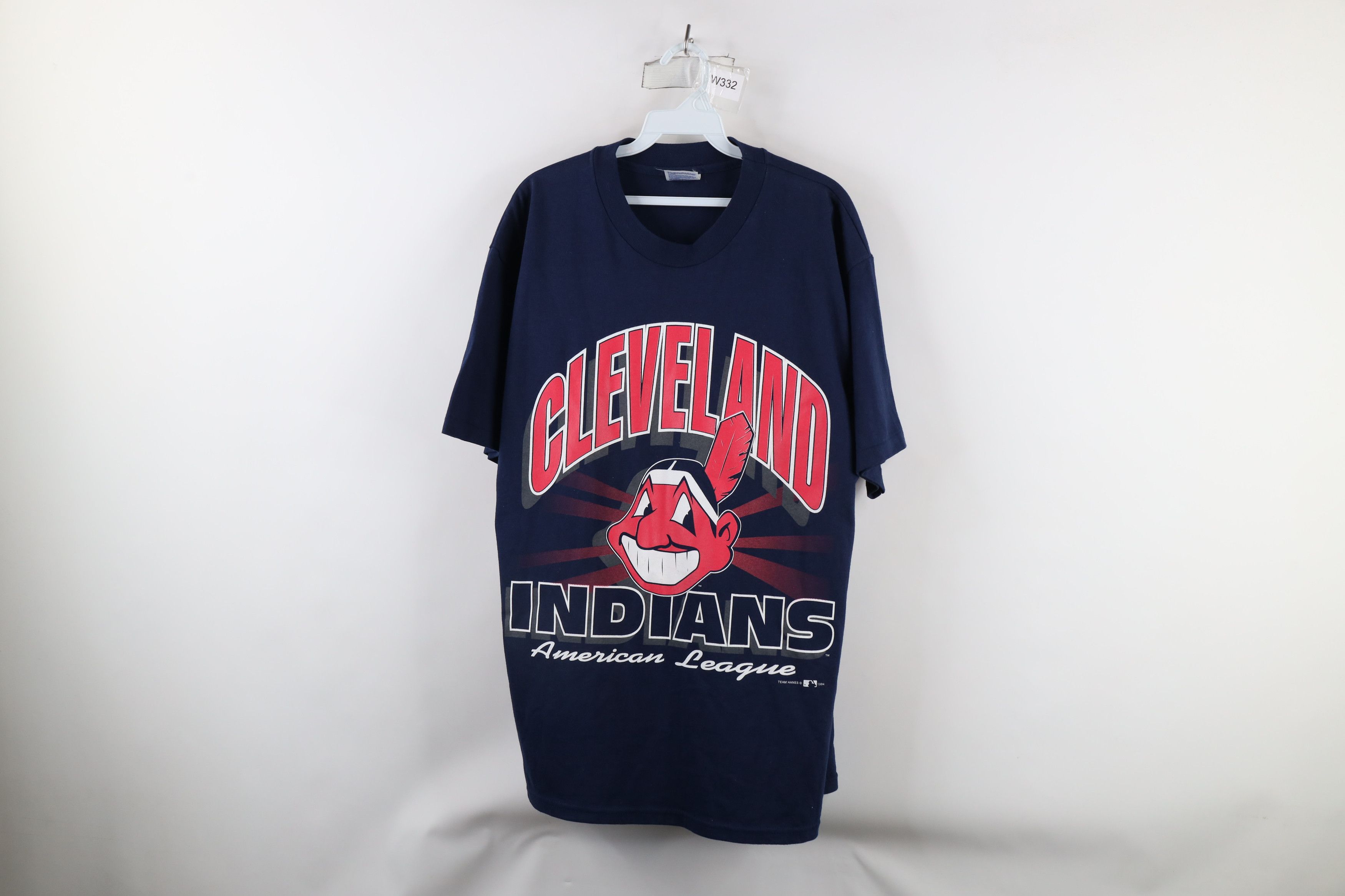 Vintage Vintage 90s Cleveland Indians Baseball Big Logo T-Shirt Size US L / EU 52-54 / 3 - 1 Thumbnail