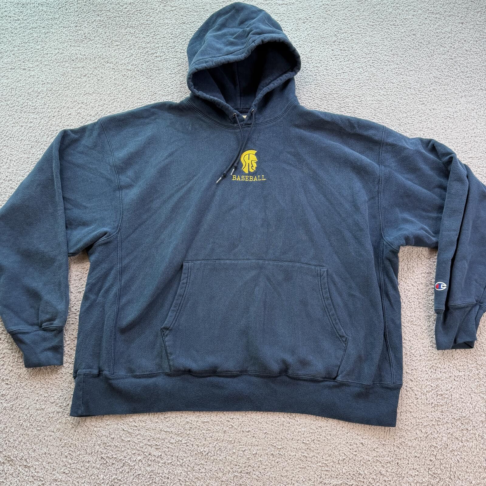 Champion Vintage Y2K Champion Reverse Weave Baseball Hoodie Navy XXL Size US XXL / EU 58 / 5 - 1 Thumbnail