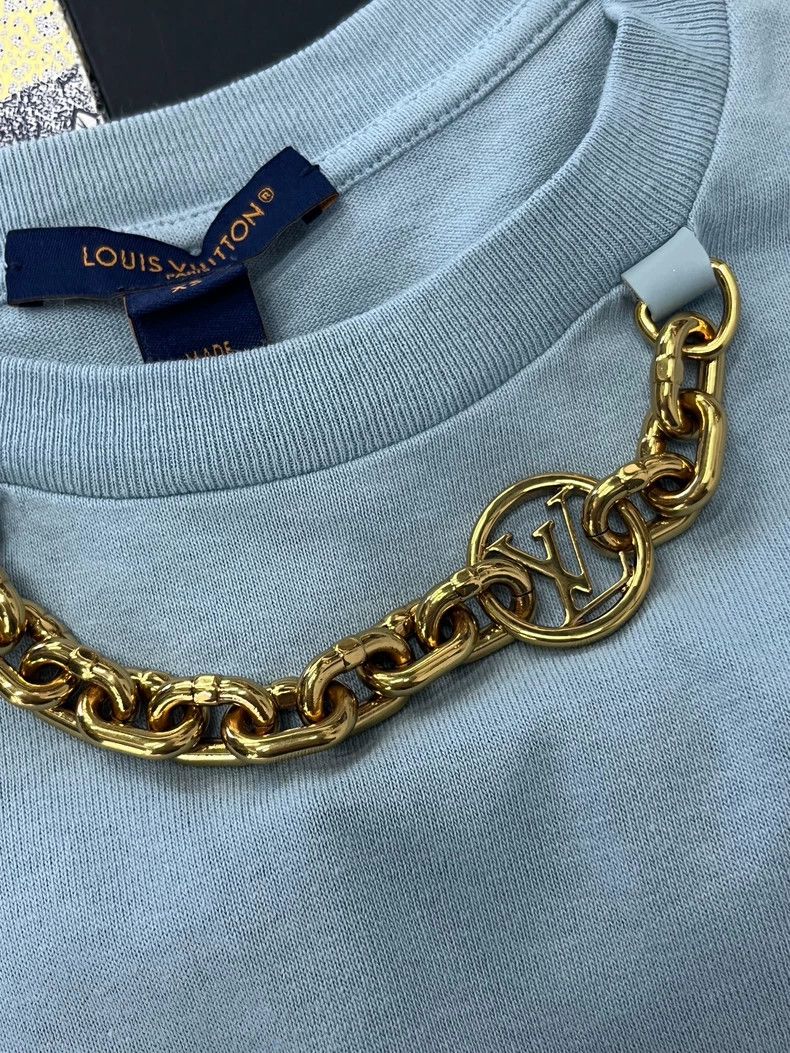 Louis Vuitton Louis Vuitton Blue Chain Short Sleeve Size US XS / EU 42 / 0 - 2 Thumbnail