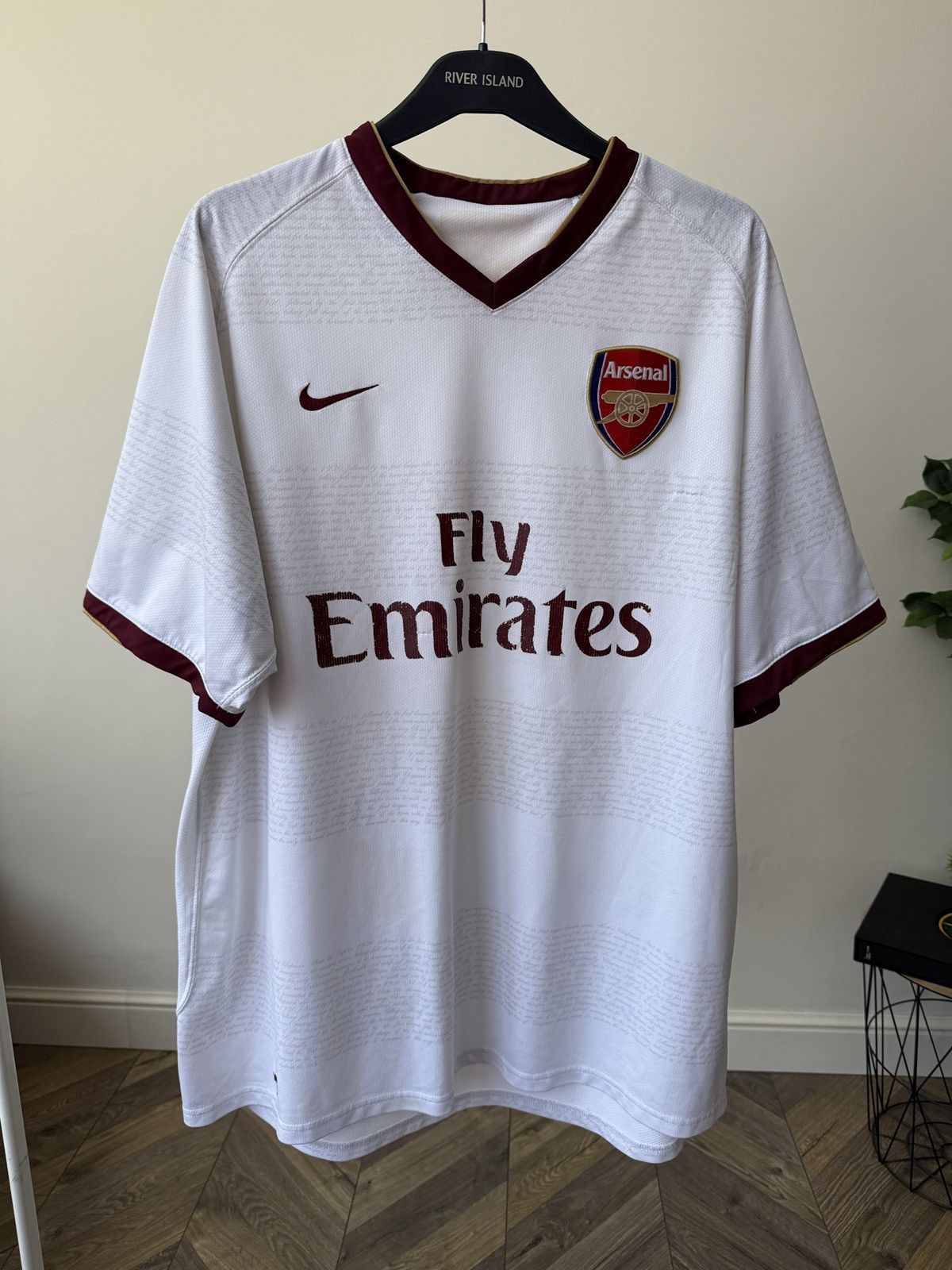 Nike ARSENAL LONDON 2007 2008 AWAY FOOTBALL SOCCER JERSEY NIKE Size US XXL / EU 58 / 5 - 1 Thumbnail