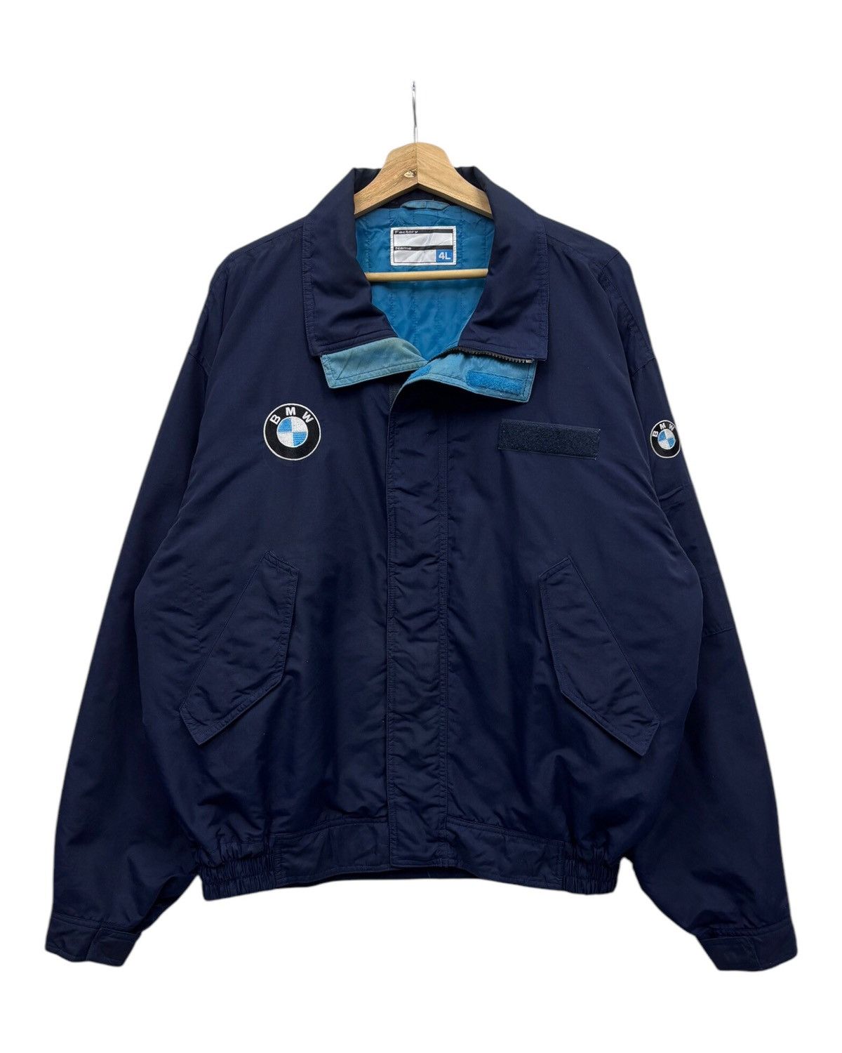 BMW × Sports Specialties VINTAGE 80s BMW RACING WORKWEAR JACKET BOMBER JACKET Size US XL / EU 56 / 4 - 4 Thumbnail