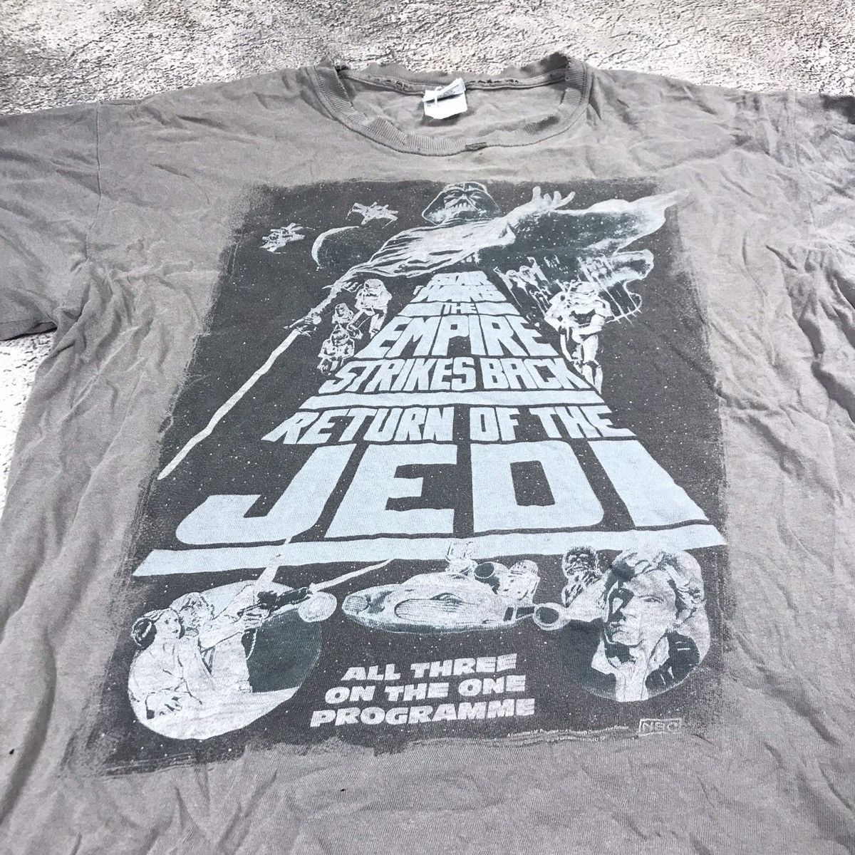 Vintage Vintage 90s Star Wars Graphic Tee Sun Faded Grunge Tapered L Size US L / EU 52-54 / 3 - 2 Thumbnail