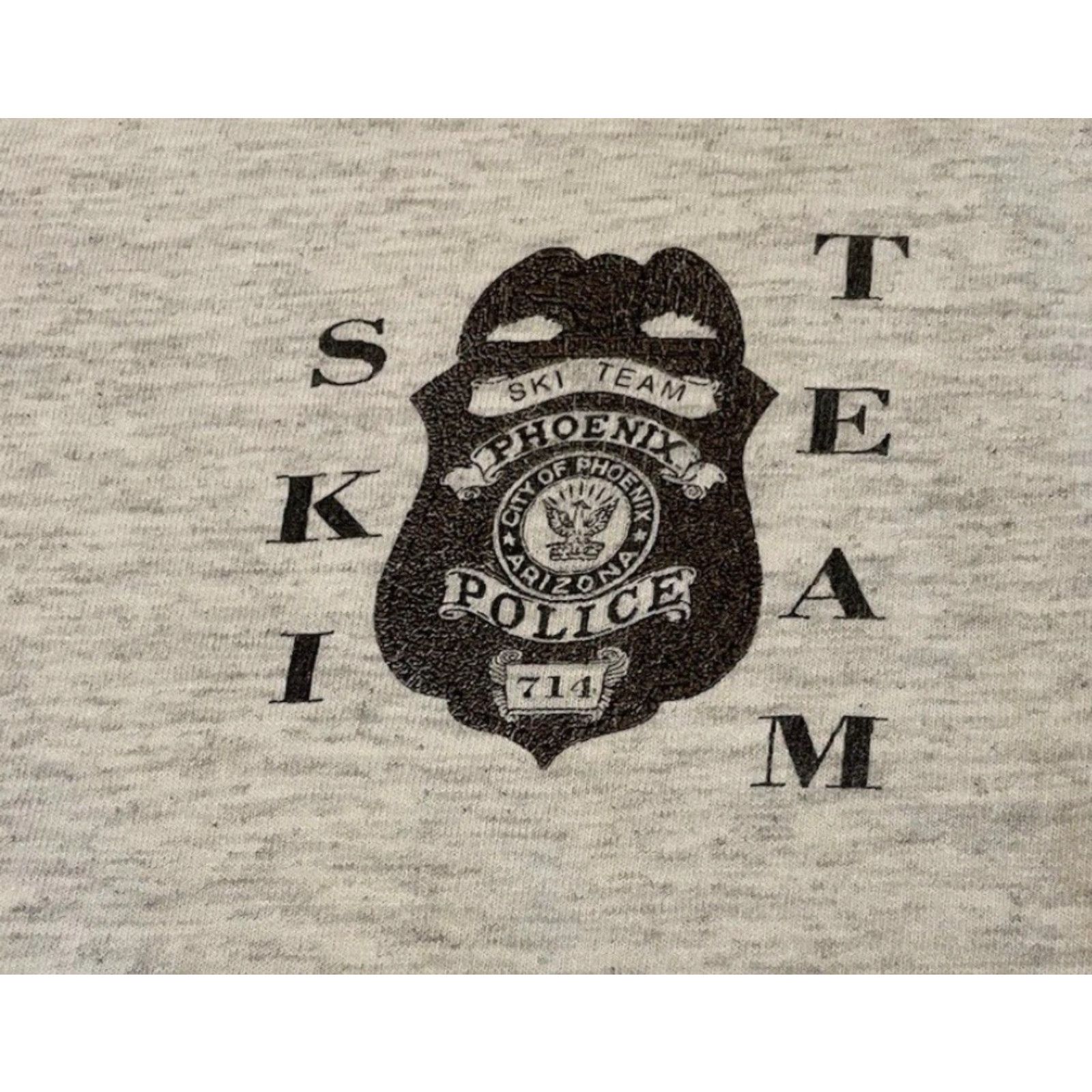 Vintage VINTAGE Phoenix Police Ski Club Shirt XL Gray 80s 90s Arizona Snowboard Grunge USA Police T-Shirt Mens Size US XL / EU 56 / 4 - 4 Thumbnail
