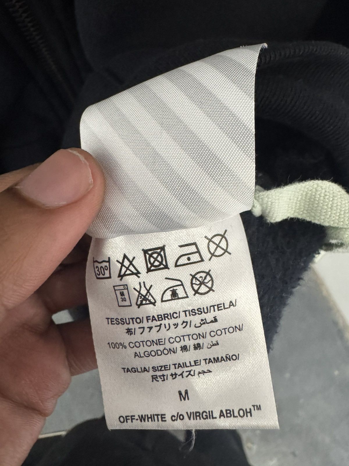 Off-White off white hoodie diagonal spray Size US M / EU 48-50 / 2 - 8 Thumbnail
