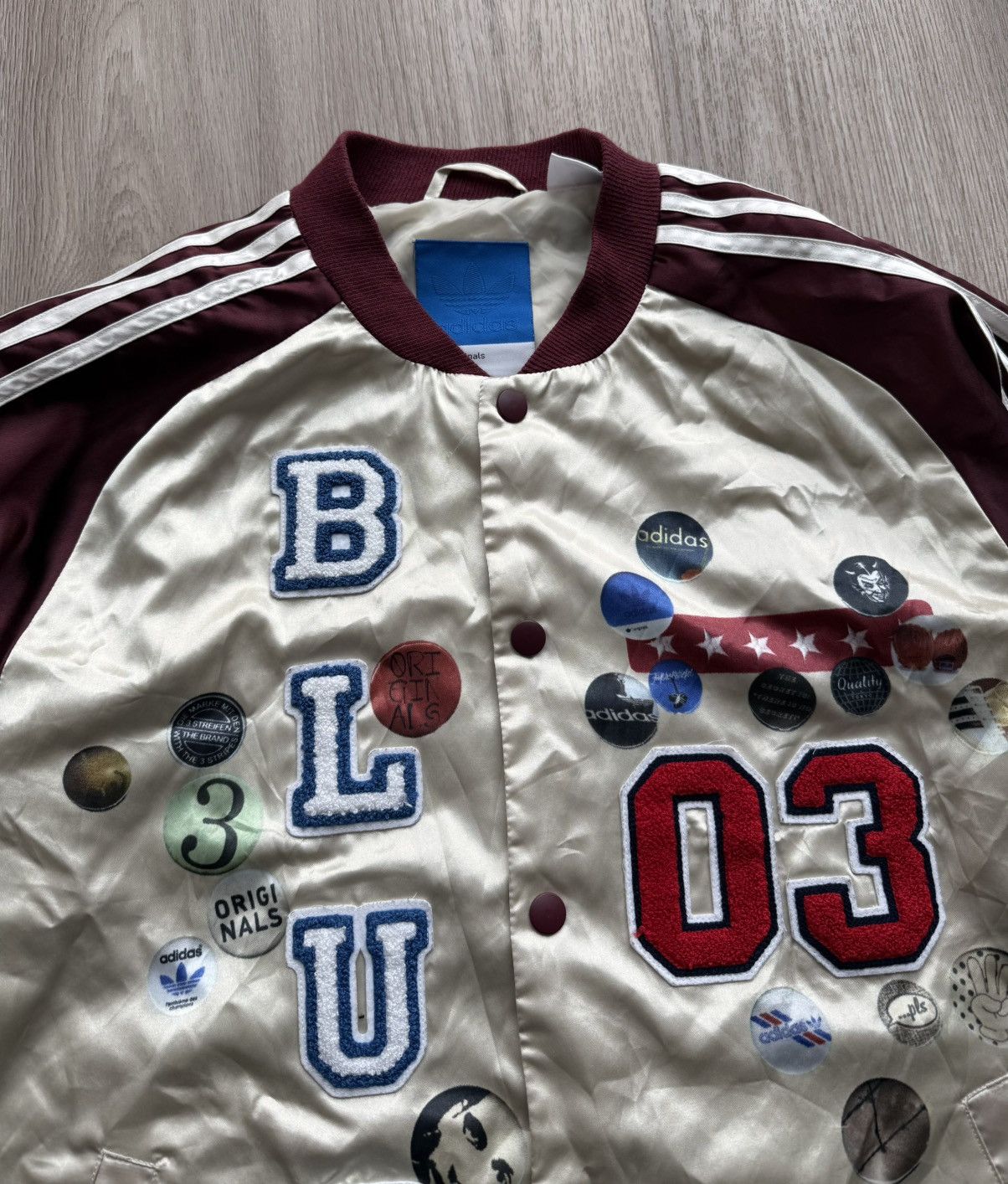 Vintage Adidas Blues 03 Sample Varsity Jacket
