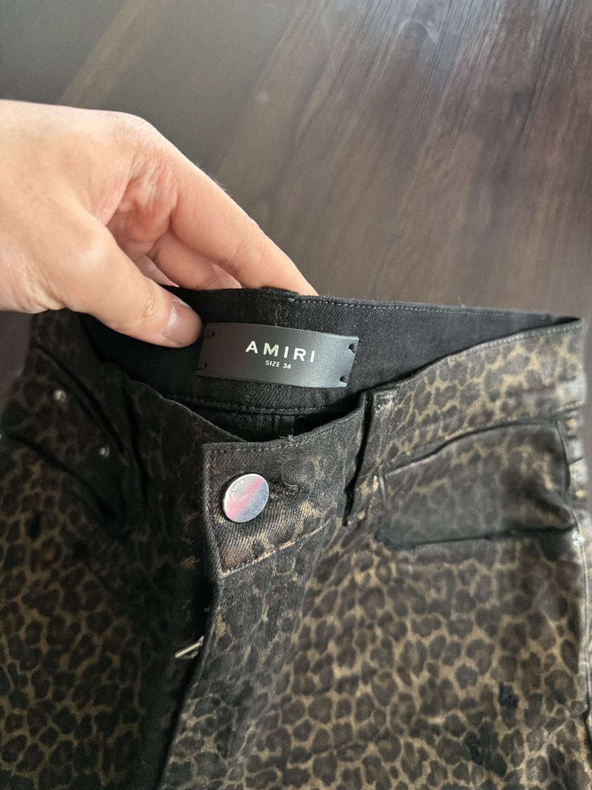 Amiri Amiri Full Cheetah Print Jeans Size US 34 / EU 50 - 3 Thumbnail